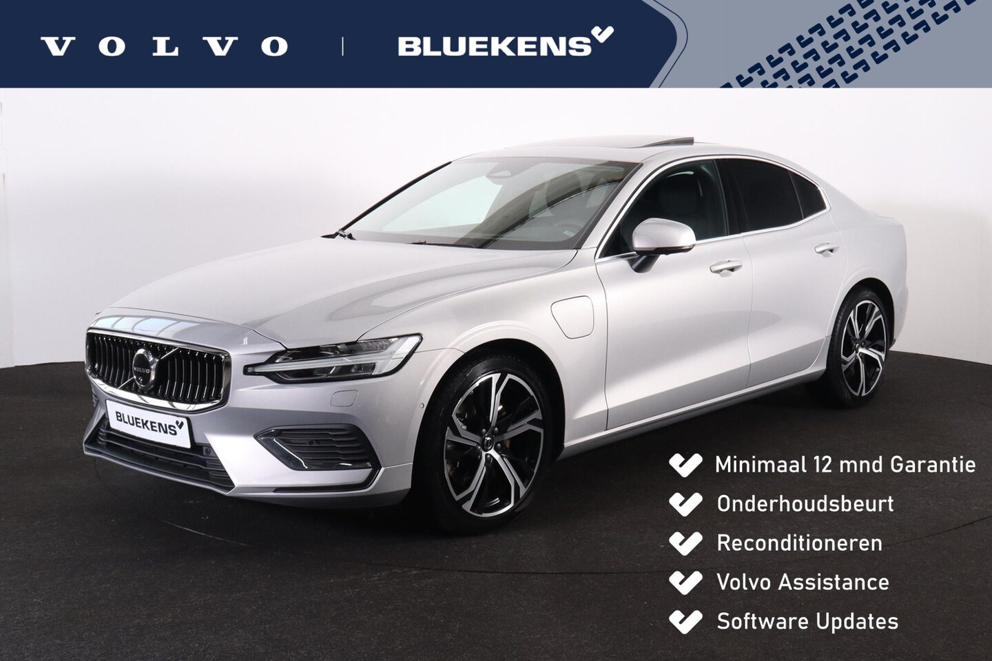 Volvo S60 - Recharge T6 AWD Ultimate Bright - LONG RANGE - Panorama/schuifdak - IntelliSafe Assist & S - AutoWereld.nl