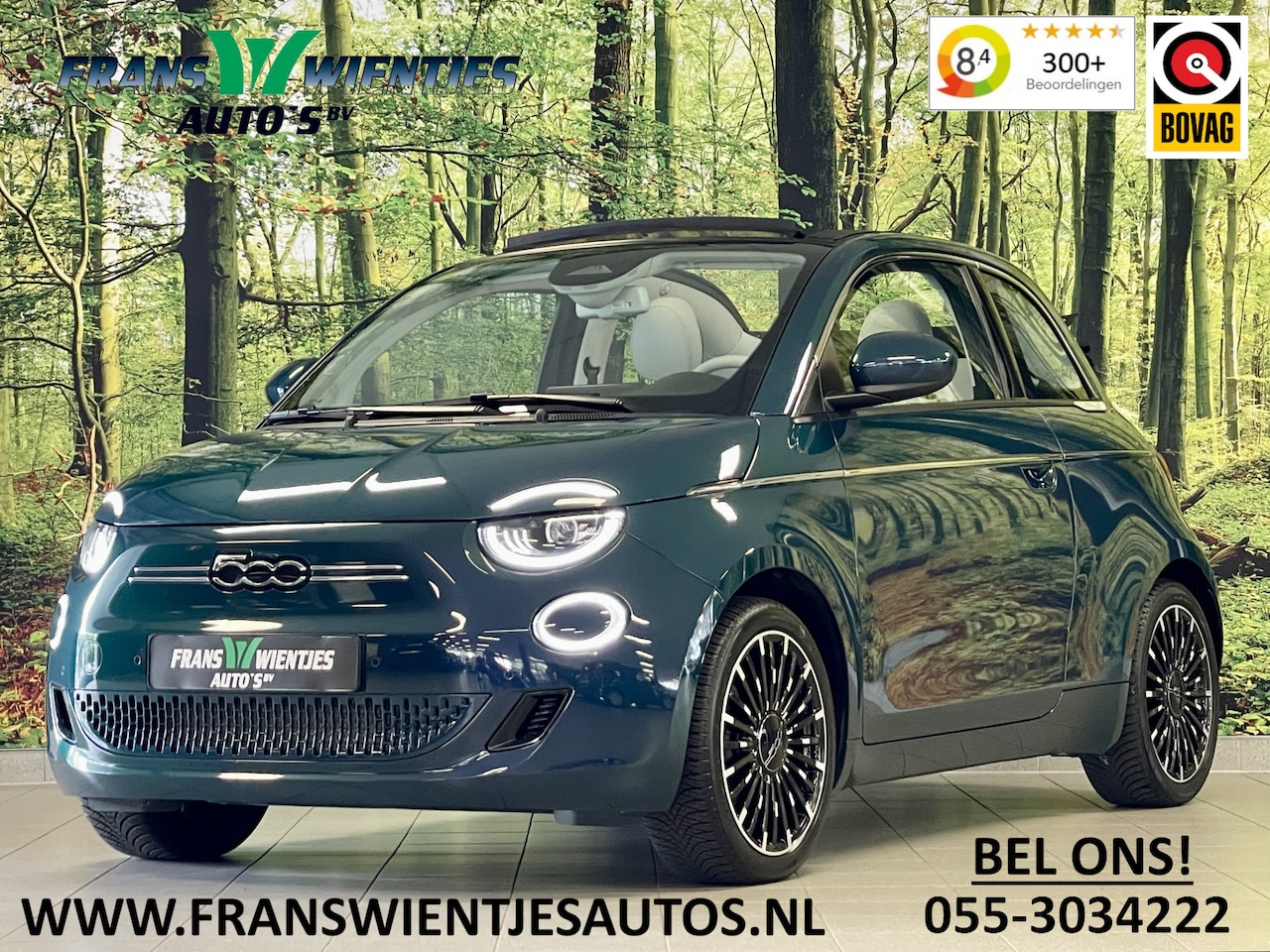 Fiat 500 - La Prima 42 kWh Cabrio | Adaptive Cruise Control | Achteruitrijcamera | Keyless Go/Entry | - AutoWereld.nl