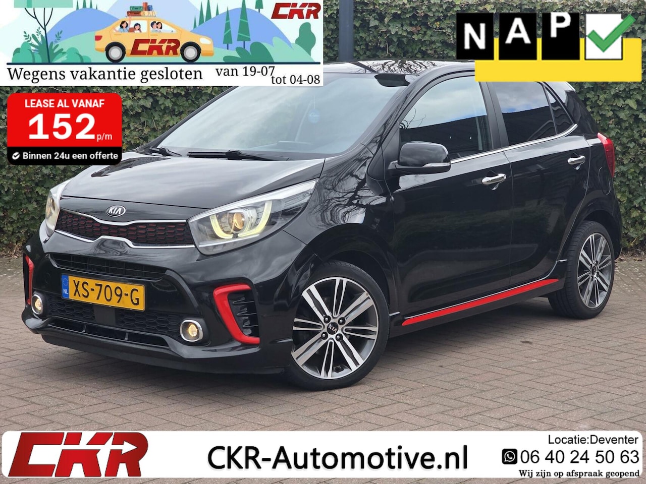 Kia Picanto - 1.0 T-GDI GT 100PK / Stuur verwarm/ camera/ Leer - AutoWereld.nl