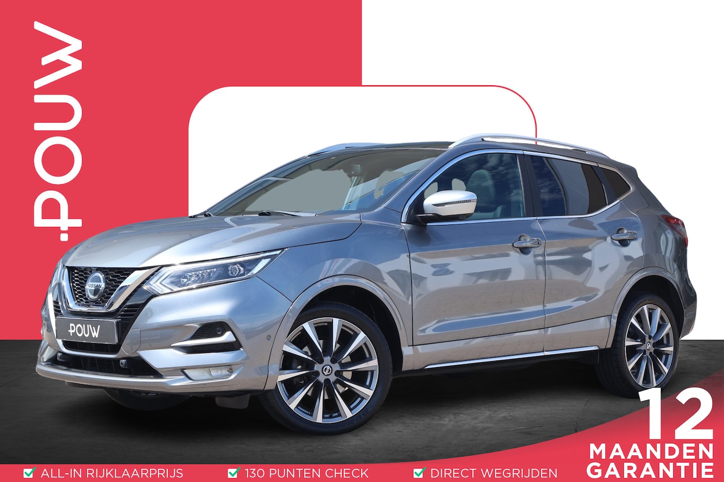 Nissan Qashqai - 1.3 DIG-T 140pk Tekna + | Trekhaak | Panaramadak | Leder | 360 Camera - AutoWereld.nl