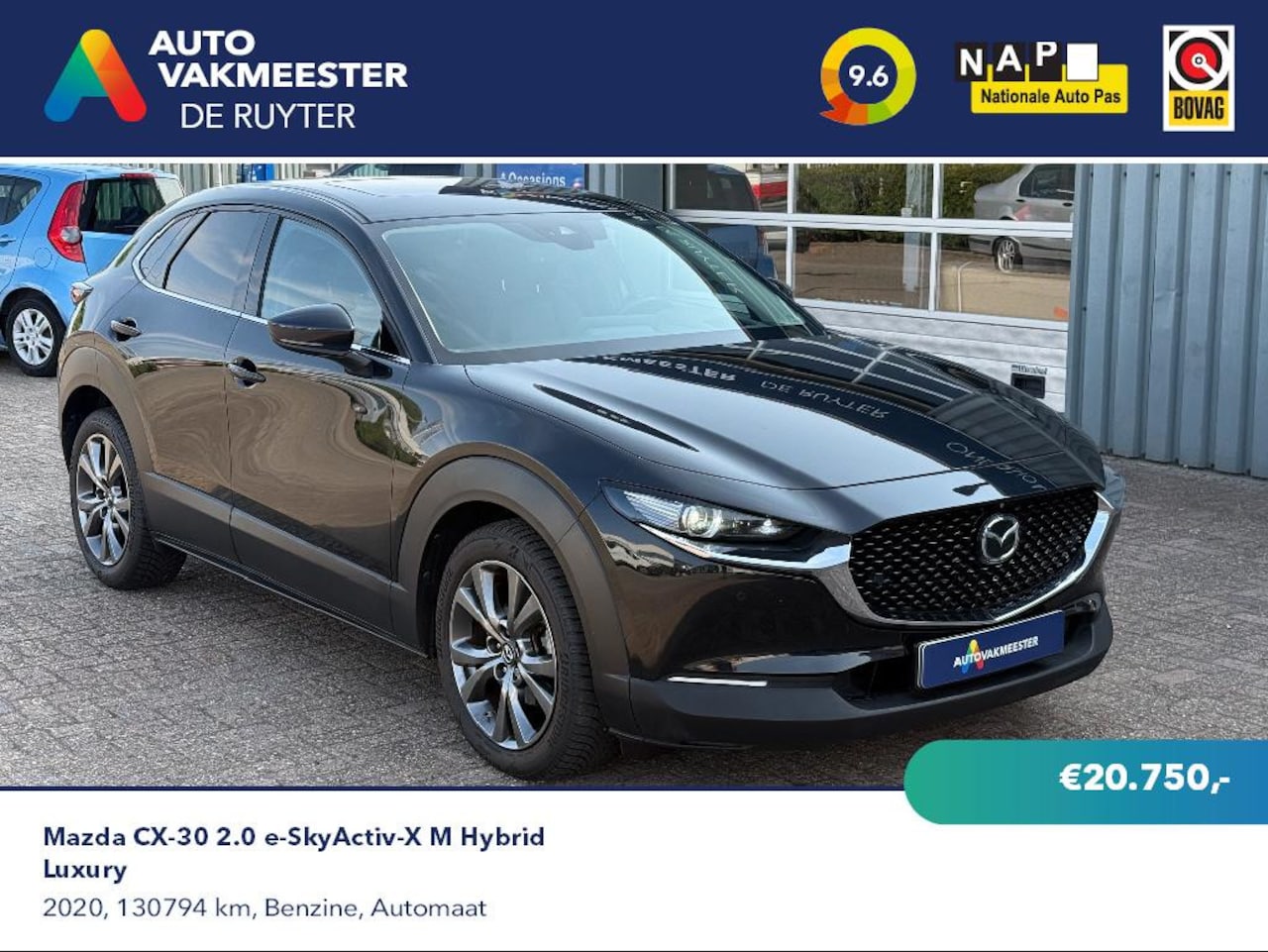 Mazda CX-30 - 2.0 e-SkyActiv-X M Hybrid Luxury | Leder | opendak | 360 Camera | Autom. Achterklep | Adap - AutoWereld.nl