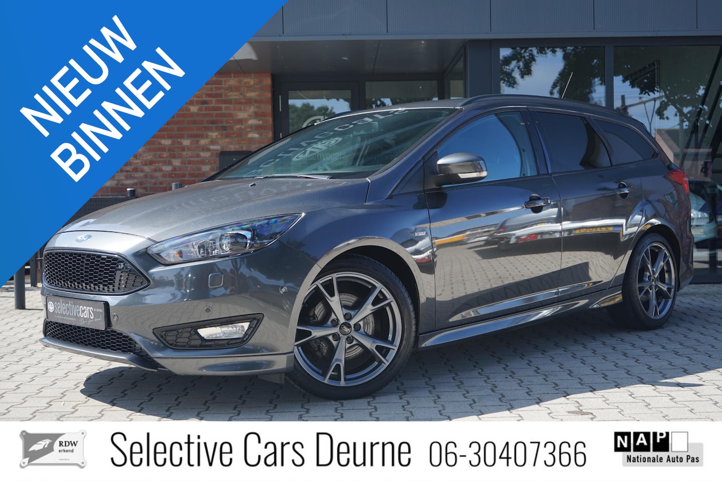 Ford Focus Wagon - 1.5 ST-Line 1.5 ST-Line , Automaat, AppleCarplay, 18''LM, 184Pk, Xenon/LED. - AutoWereld.nl