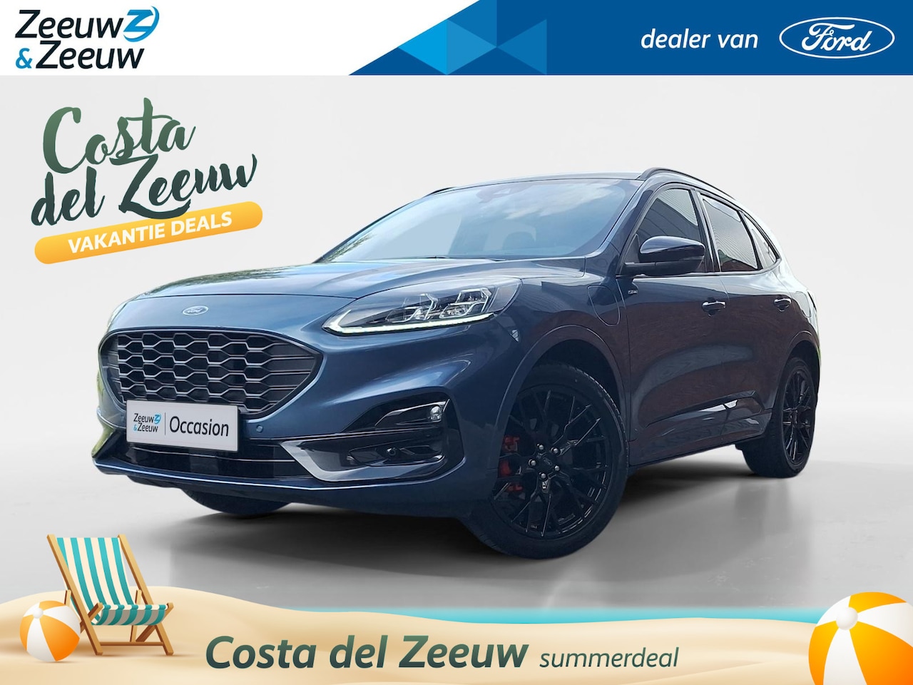 Ford Kuga - 2.5 PHEV ST-Line X | Black Pack | 20" Lichtmetaal | Climate Control | Camera | El. verstel - AutoWereld.nl