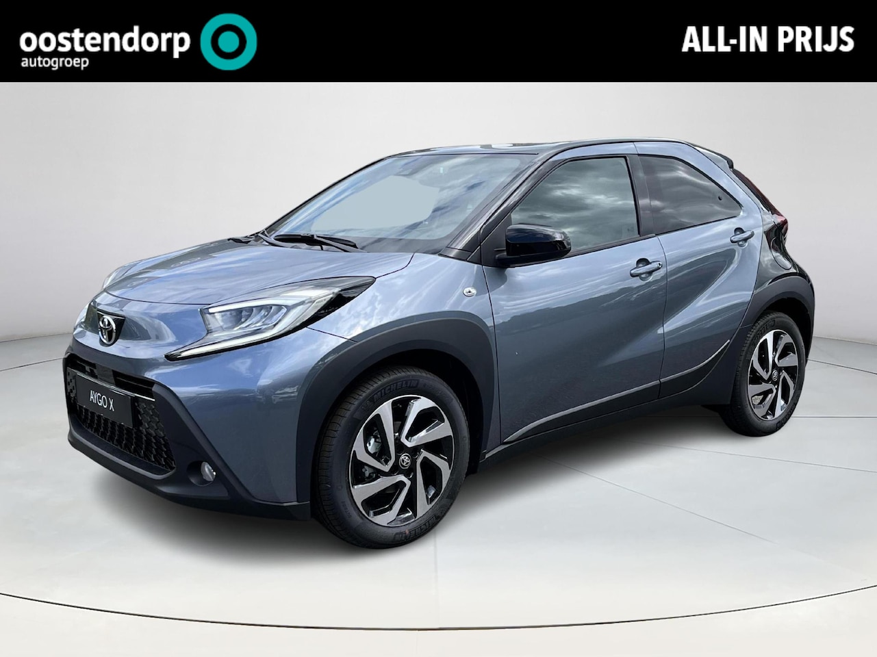 Toyota Aygo X - 1.0 VVT-i MT Pulse |  Celestite Grey met zwart dak | Nieuw uit voorraad leverbaar | - AutoWereld.nl