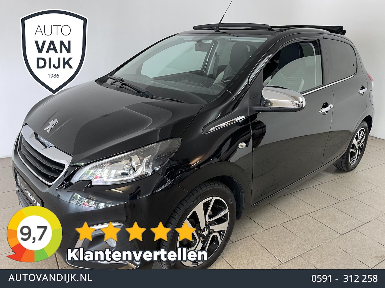 Peugeot 108 - 1.0 e-VTi Allure TOP! CABRIO AIRCO CLIMA APPLE CARPLAY CAMERA VELGEN KEYLESS 1STE EIG NIEU - AutoWereld.nl
