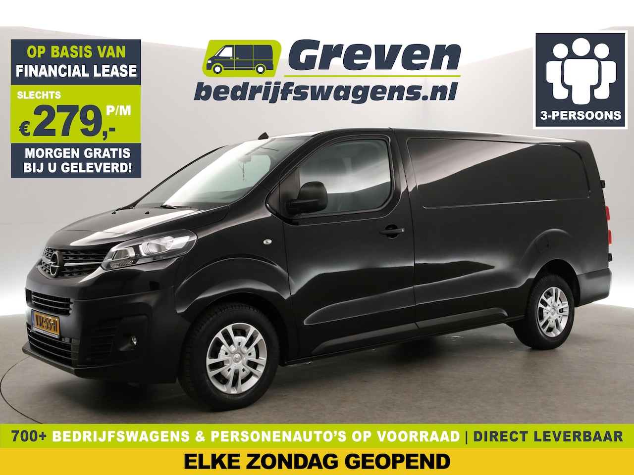 Opel Vivaro - 2.0 CDTI L3H1 Airco 360Camera Cruise Carplay Navi PDC 3 Persoons Elektrpakket - AutoWereld.nl