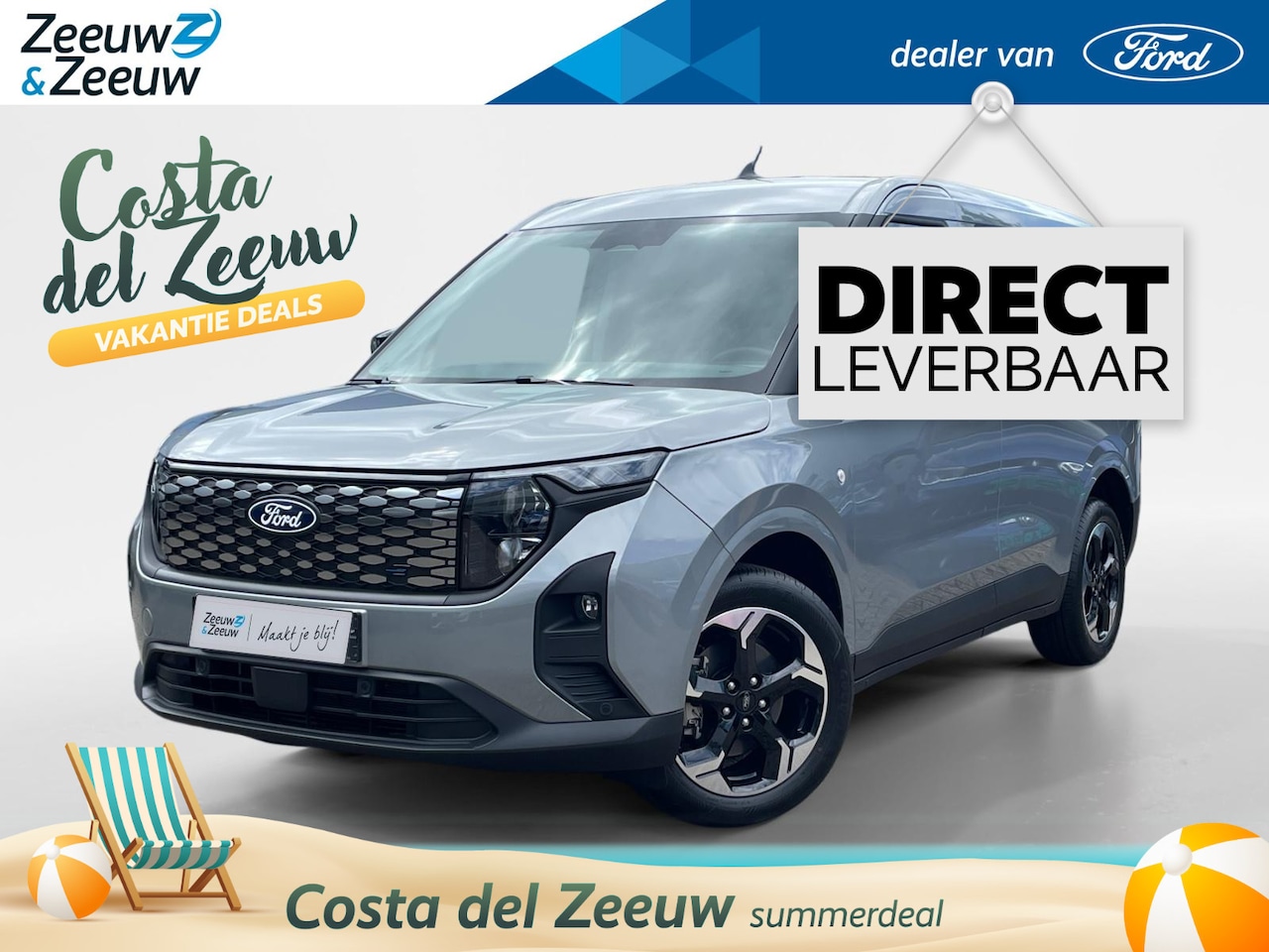 Ford Transit Courier - E-Transit Limited 44 kWh | VOORRAAD! | Trekhaak | Driver Assistance Pack | Climate Control - AutoWereld.nl