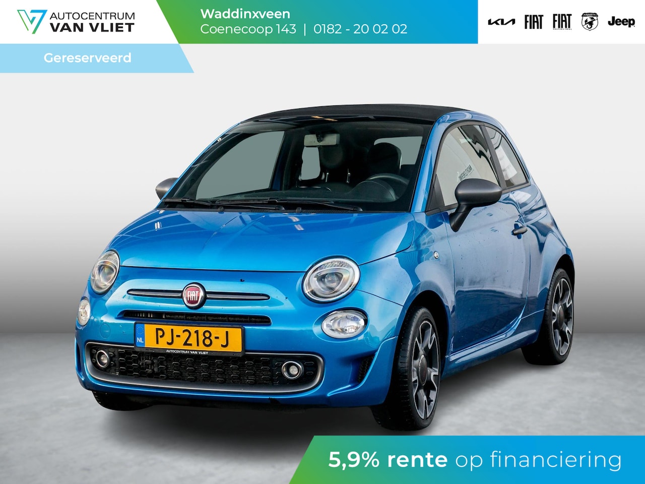 Fiat 500 C - TwinAir Turbo Sport | Cabrio | 105pk | Clima | PDC | 16" |  Navi | Priv. glass - AutoWereld.nl