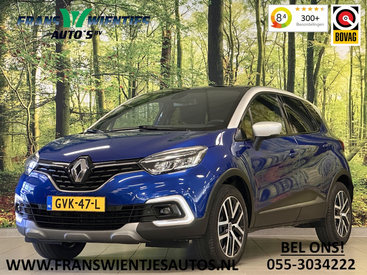 Renault Captur - 1.3 TCe Intens | Panoramadak | Parkeersensoren | Cruise Control | Achteruitrijcamera | Blu - AutoWereld.nl
