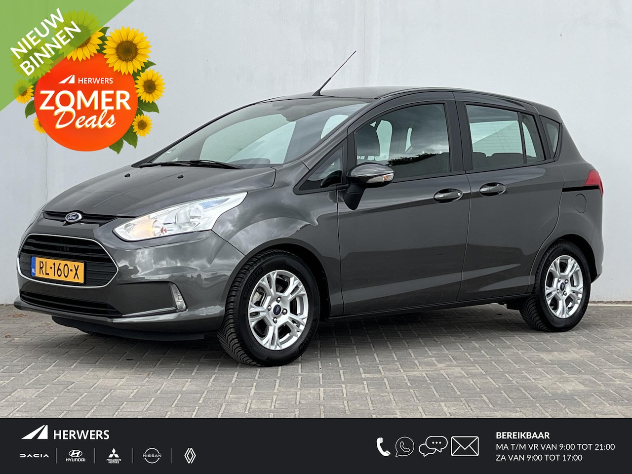 Ford B-Max - 1.0 EcoBoost Style / 100% Dealeronderhouden / Verwarmde- Voorstoelen en Voorruit / Schuifd - AutoWereld.nl