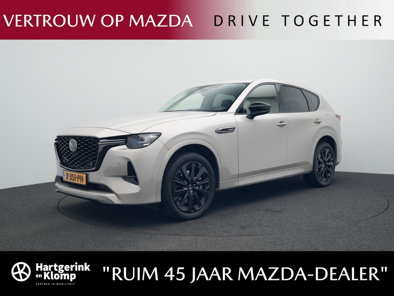 Mazda CX-60 - 2.5 E-SKYACTIV PHEV Homura 4WD automaat | Convenience & Sound Pack : dealer onderhouden - AutoWereld.nl