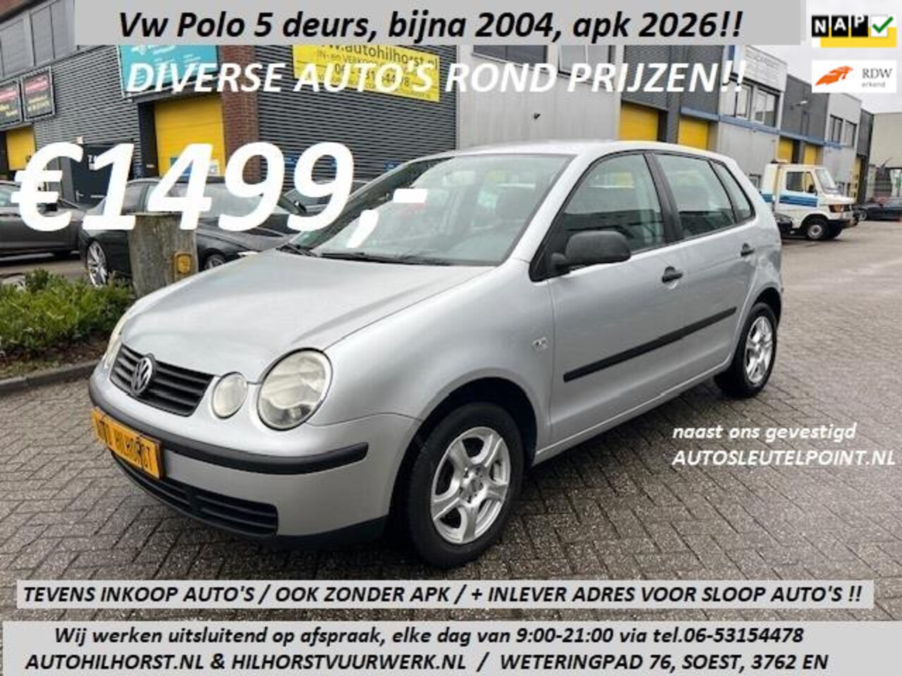 Volkswagen Polo - 1.2-12V Comfortline Eind 2003, apk 2026!! uitsluitend op afspraak!! - AutoWereld.nl
