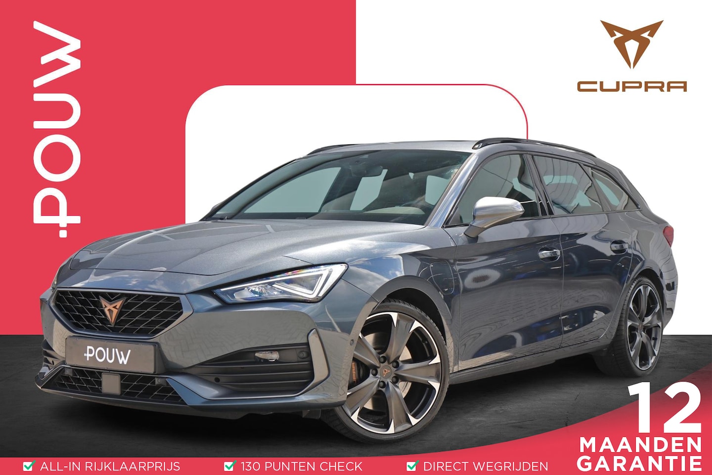 CUPRA Leon Sportstourer - 1.4 e-Hybrid 245pk VZ Business | SoH 93% | Trekhaak | Navigatie | Achteruitrijcamera | Sto - AutoWereld.nl