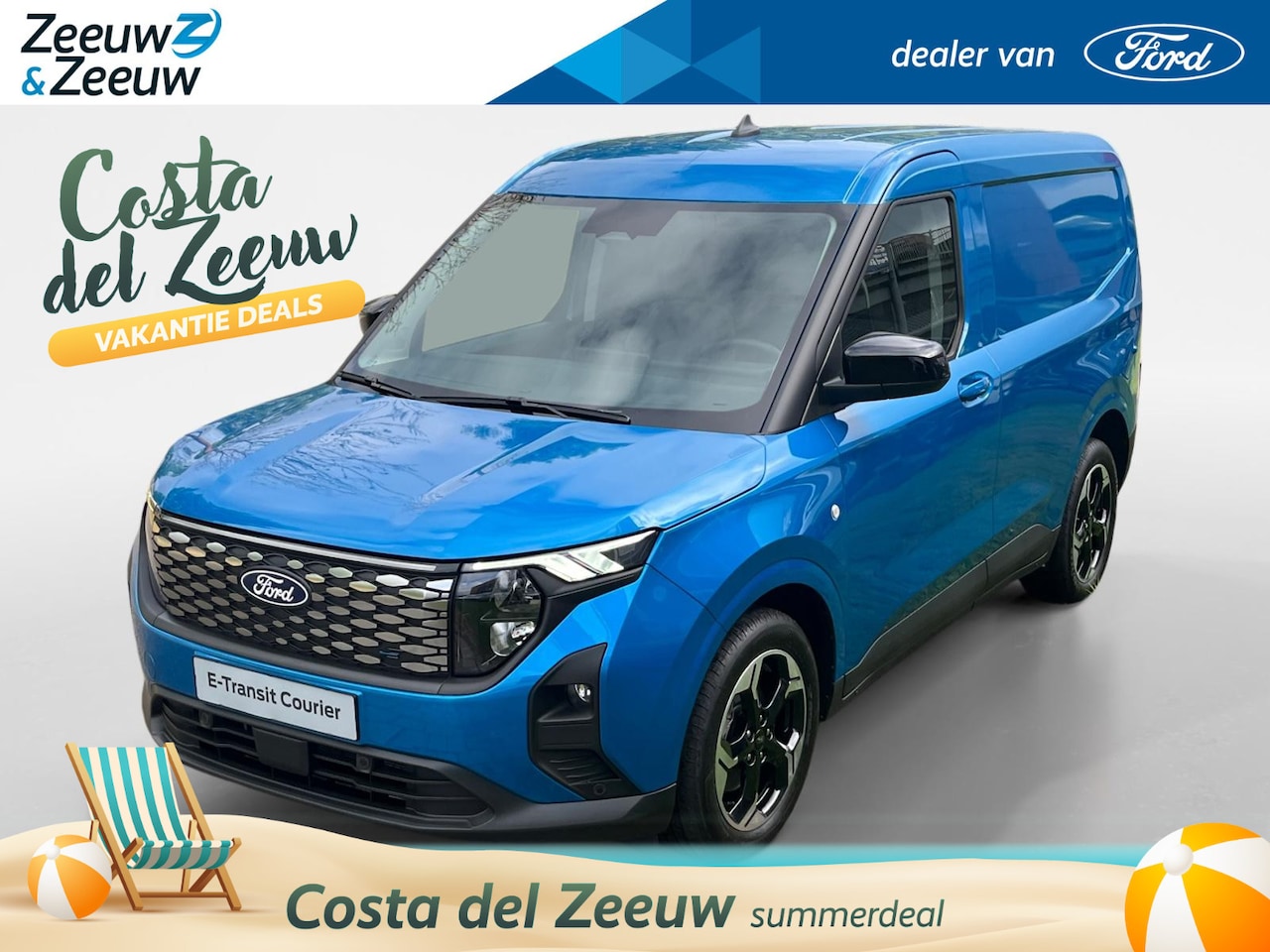 Ford Transit Courier - E-Transit Limited 44 kWh | Navigatie | Trekhaak | Achteruitrijcamera | 100% Elektrisch - AutoWereld.nl