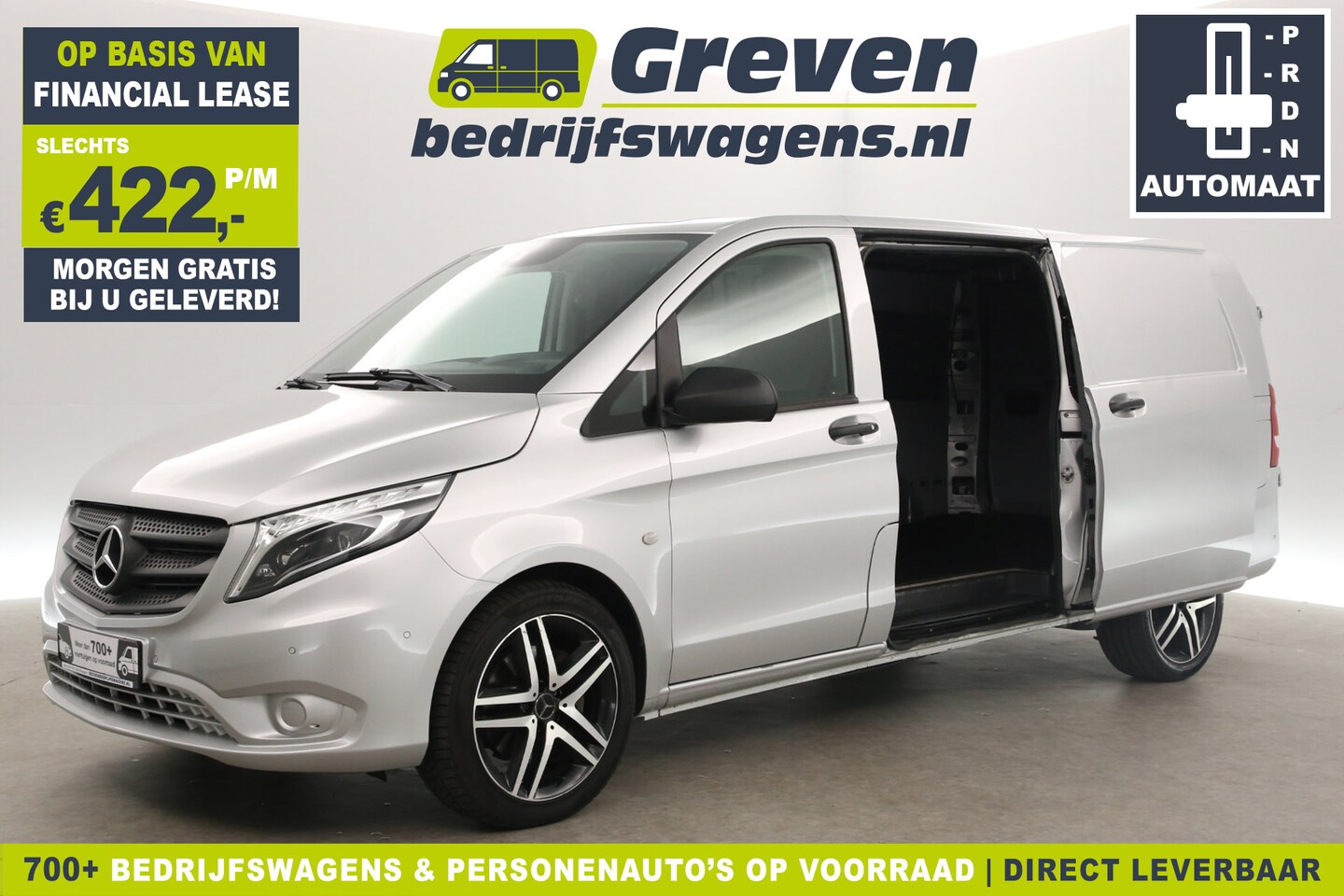 Mercedes-Benz Vito - 119 CDI Extra Lang 191PK Automaat Airco Camera Cruise 2xSchuifdeur Carplay Navi PDC LED 19 - AutoWereld.nl