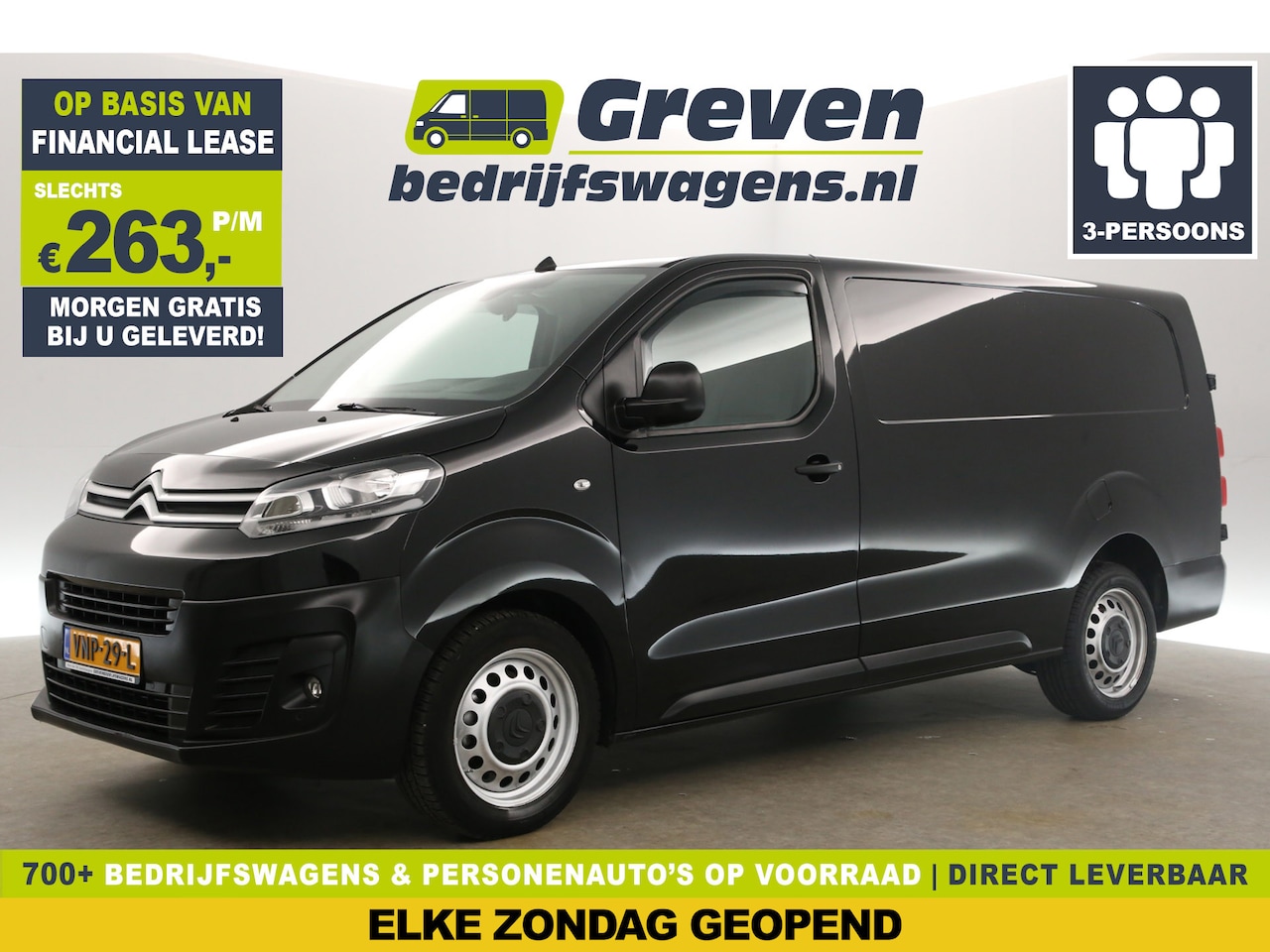 Citroën Jumpy - 2.0 BlueHDI L3H1 Airco Cruise Carplay LED Parkeersensoren 3 Persoons Elektrpakket - AutoWereld.nl