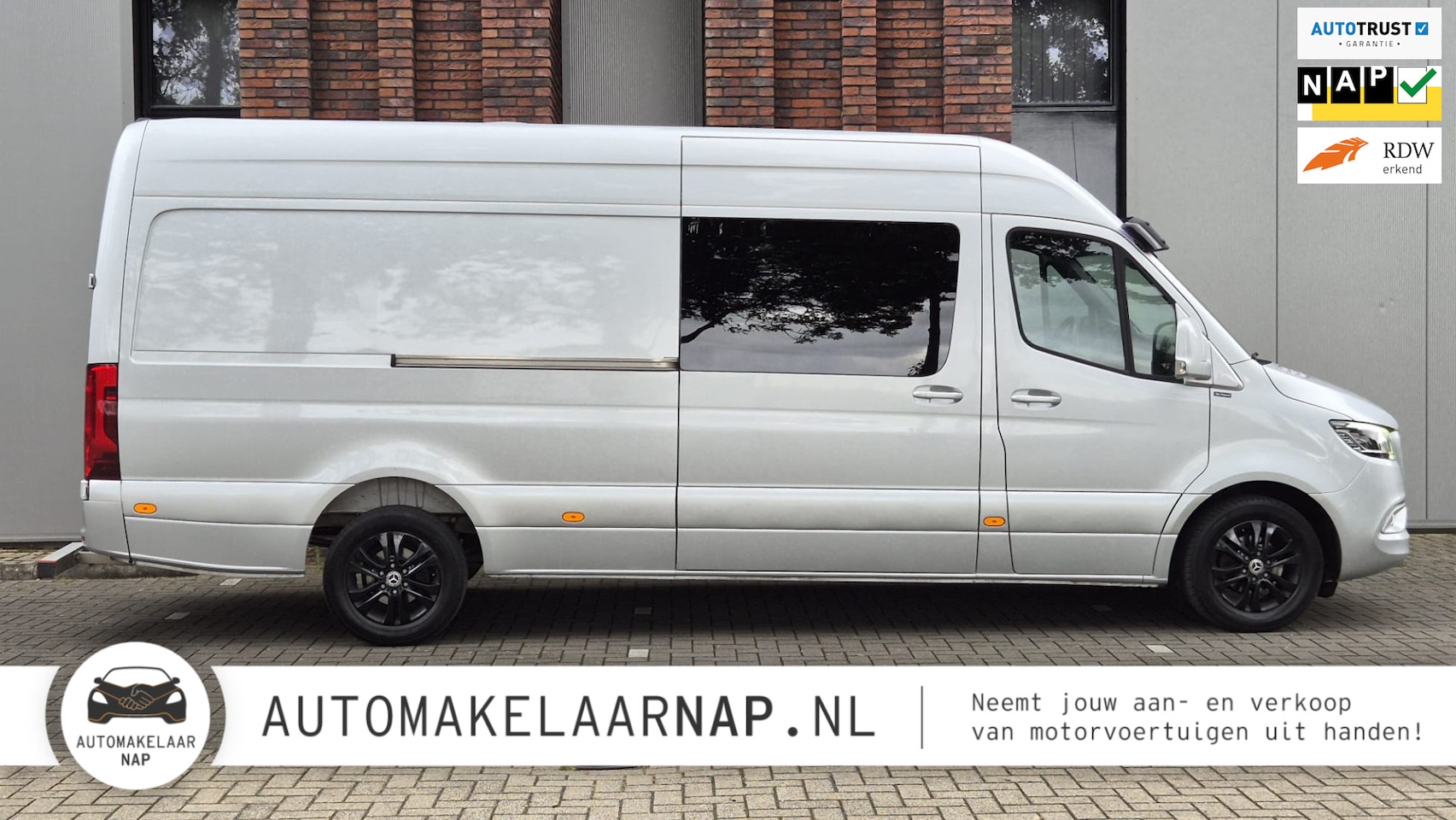 Mercedes-Benz Sprinter - 319 3.0 CDI L3H3 / V6 / 190PK / 6 persoons / 3500 Trekgewicht / 1e eigenaar / - AutoWereld.nl