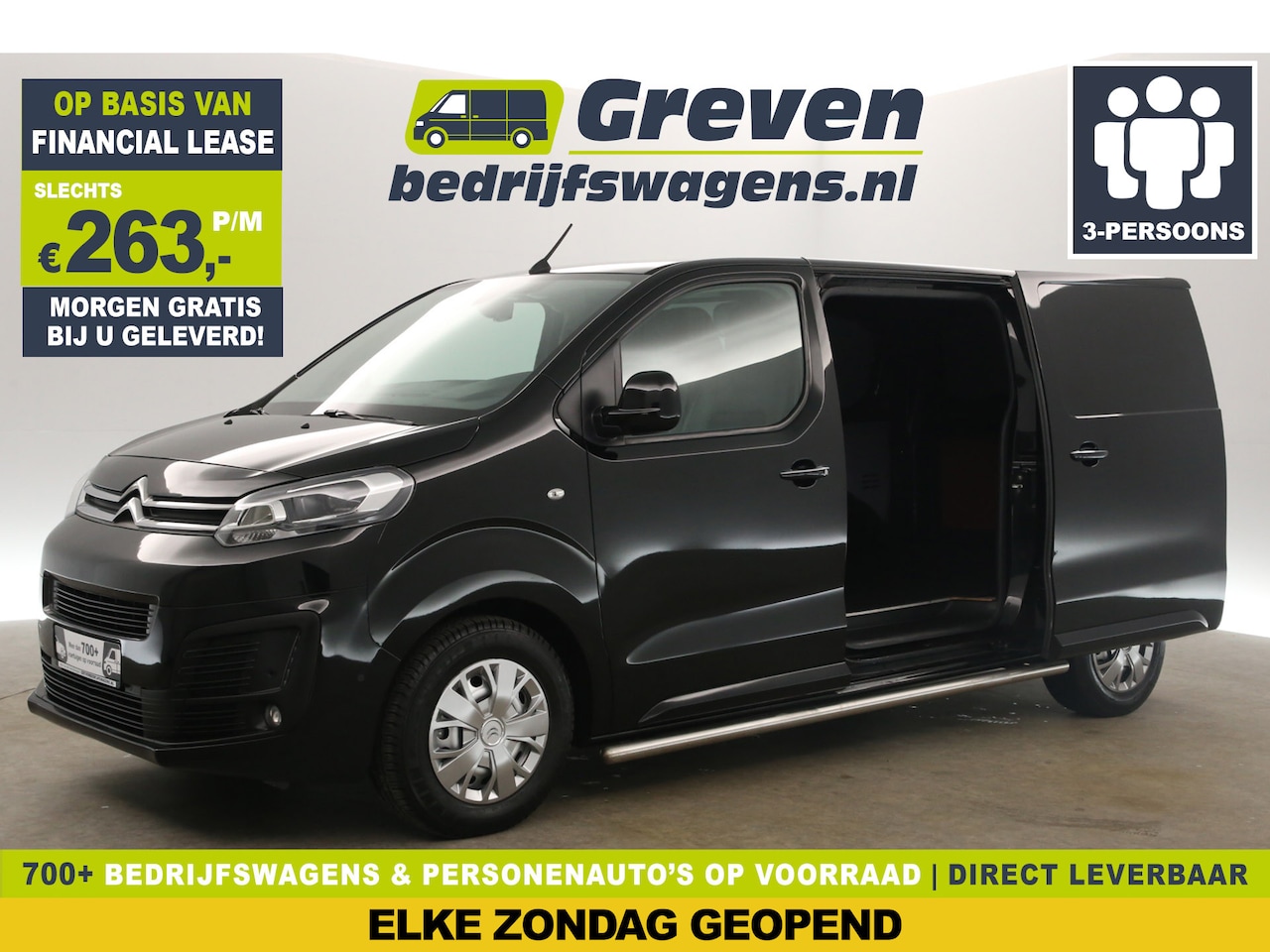 Citroën Jumpy - 2.0 BlueHDI L2H1 Airco 360Camera 2xSchuifdeur Cruise Carplay 3 Persoons PDC Elektrpakket T - AutoWereld.nl