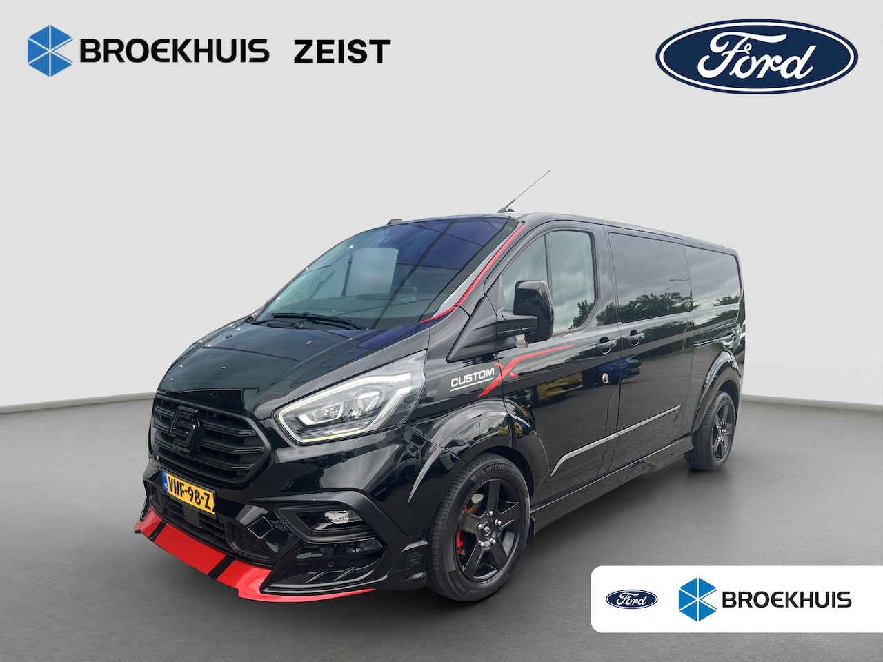 Ford Transit Custom - X 320 2.0 TDCI L2H1 CARLEX EC AUTOMAAT | Dealer o.h. | Trekhaak | Bi-Xenon | Winter-pack | - AutoWereld.nl