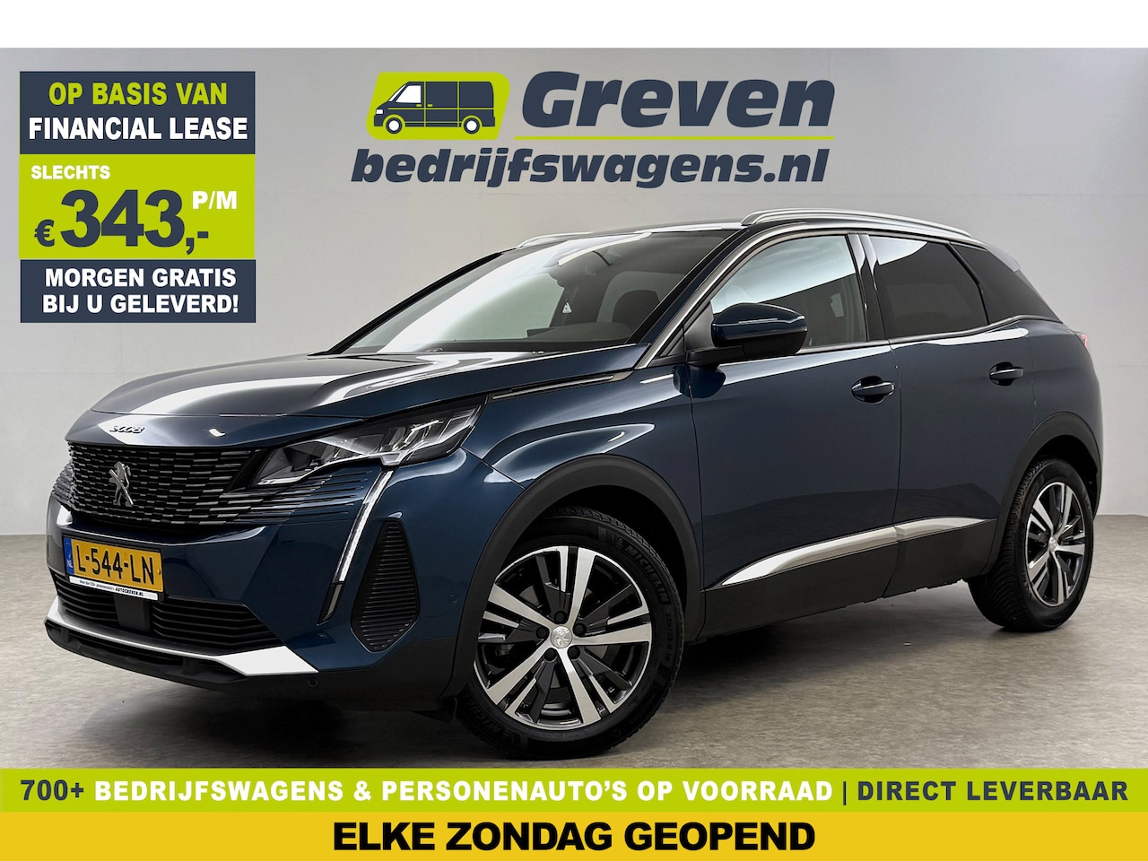 Peugeot 3008 - 1.2 PureTech Blue 360Camera LED Sfeer Virtual Carplay Clima Cruise Navi PDC 18''LMV - AutoWereld.nl