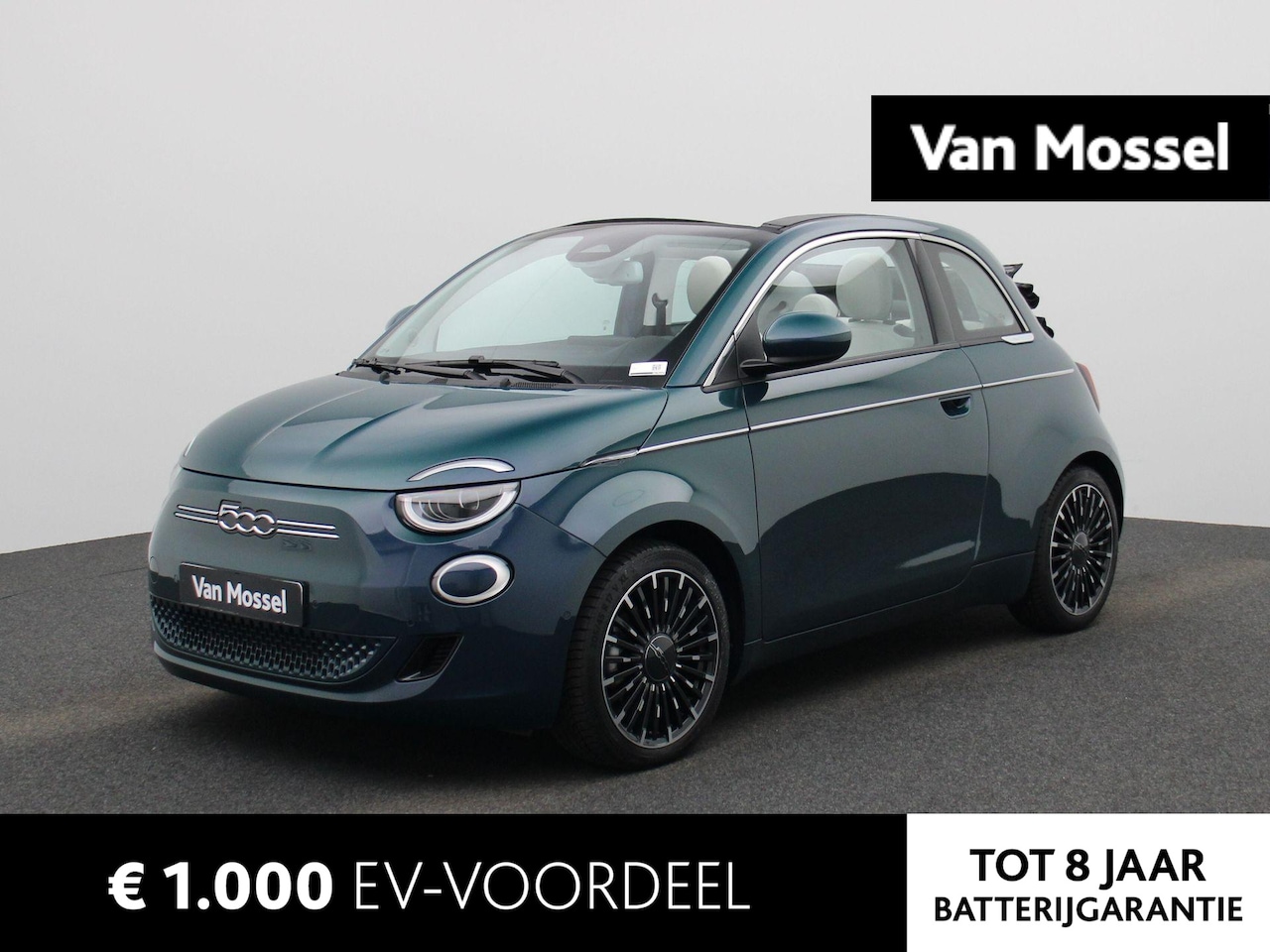 Fiat 500 C - 500e La Prima 42 kWh | AppleCarplay & Android Auto | Canvas Schuifdak | Lichtmetalen Velge - AutoWereld.nl
