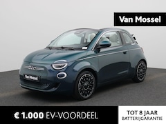 Fiat 500 C - 500e La Prima 42 kWh | AppleCarplay & Android Auto | Canvas Schuifdak | Lichtmetalen Velge