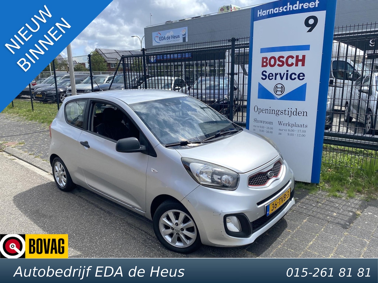 Kia Picanto - 1.2 CVVT Automaat Comfort Pack NL-auto met o.a. airco, parkeersensoren, radio, lichtm velg - AutoWereld.nl
