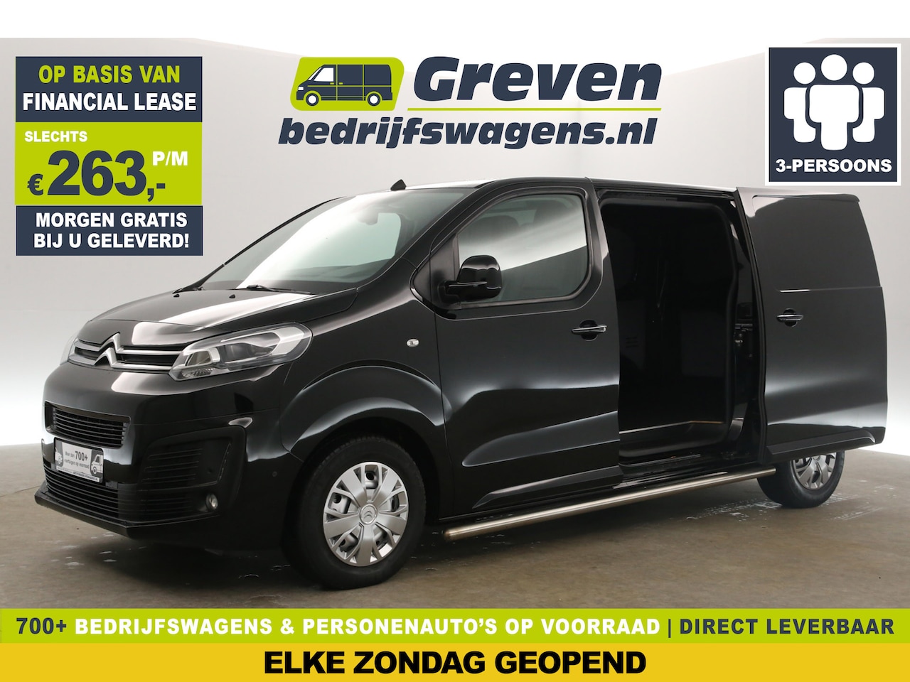 Citroën Jumpy - 2.0 BlueHDI L2H1 360Camera 2xSchuifdeur Airco Carplay Cruise PDC 3 Persoons Stoelverwarmin - AutoWereld.nl