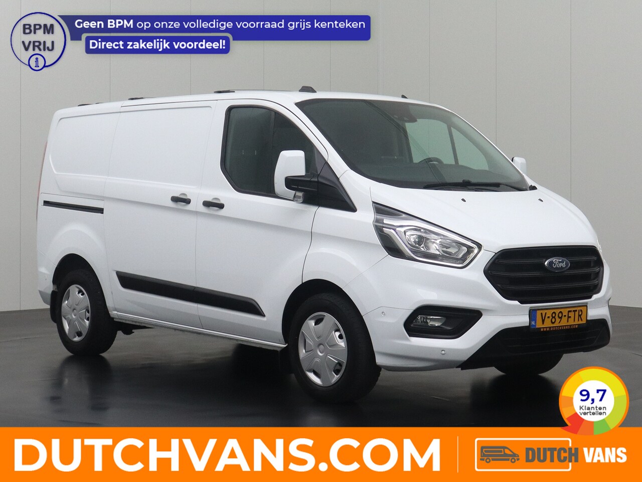Ford Transit Custom - 2.0TDCi 170PK | Kastinrichting | Navigatie | Camera | Airco | Cruise | 3-Persoons - AutoWereld.nl