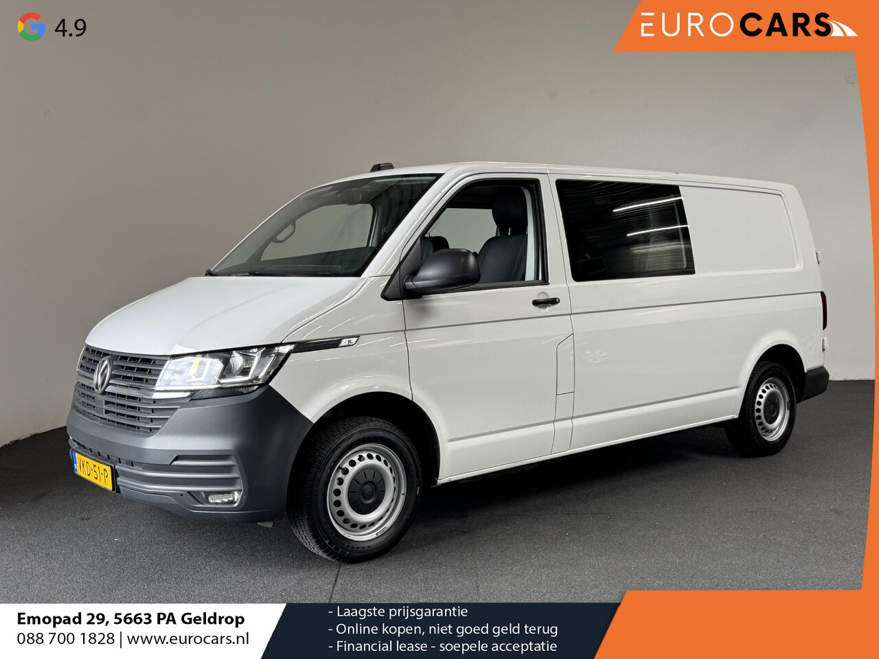 Volkswagen Transporter - L2H1 Dubbele cabine 5 persoons Navi Apple Carplay / Android auto Cruise control Trekhaak P - AutoWereld.nl