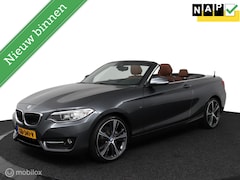 BMW 2-serie Cabrio - 220i Sport Aut8 184Pk | NL Auto | Bruin-leder | clima | 19-breed set | xenon | Trekhaak |