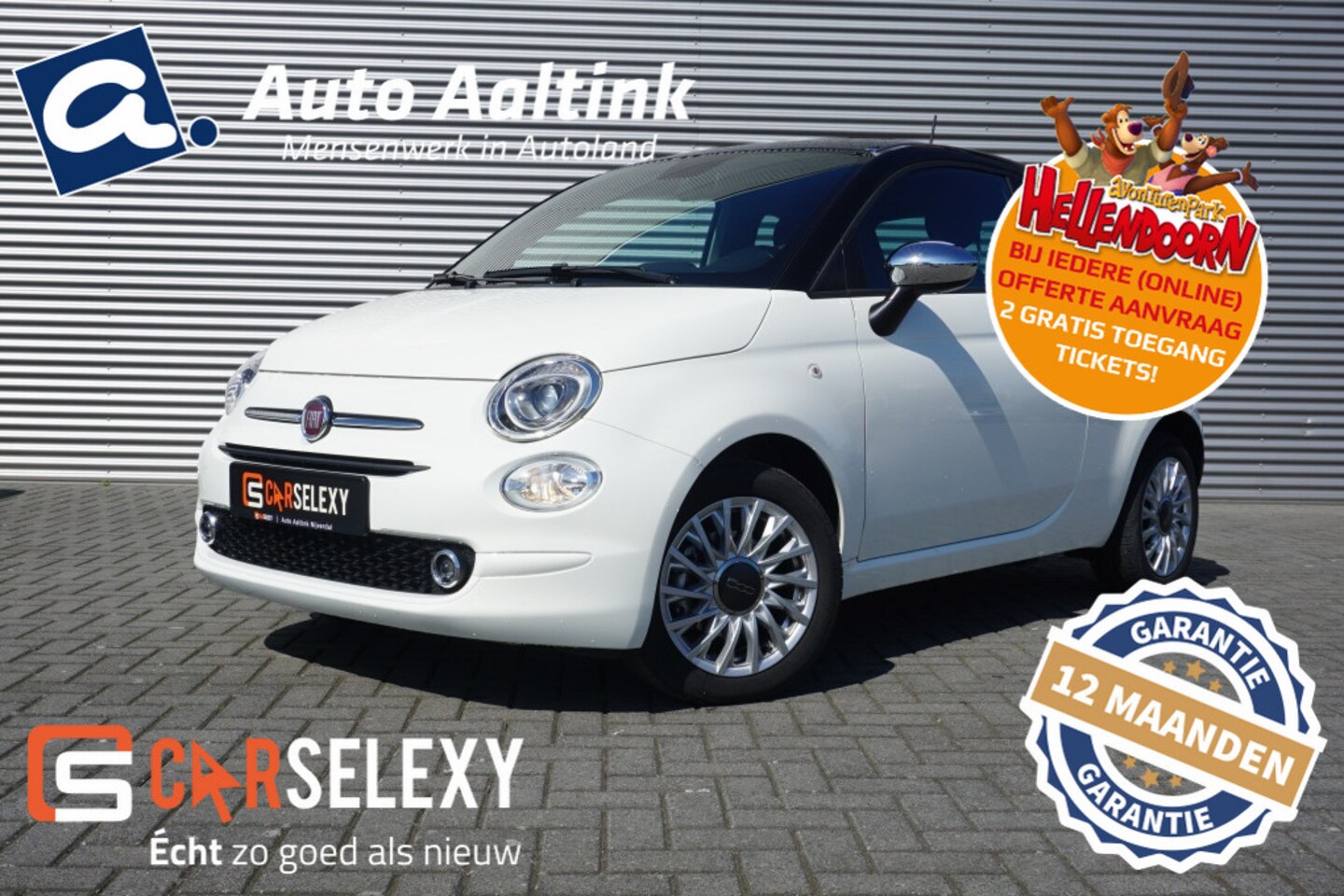 Fiat 500 - Hybrid DAB+ | CRUISE | TWO TONE | PARK.SENS | 15'LMV | - AutoWereld.nl