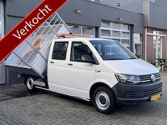 Volkswagen Transporter - 2.0 TDI L2H1 DC 3 Zijdenkipper Airco Cruise controle Trekhaak 2500kg 6-Persoons Kipper Tel