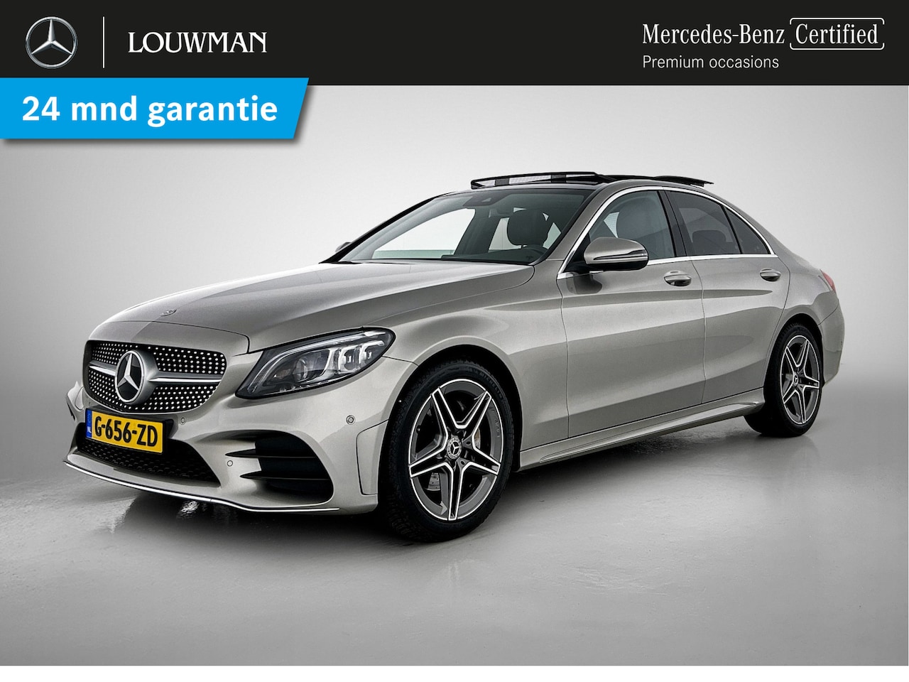Mercedes-Benz C-klasse - 160 Business Solution AMG Panoramadak | Navigatie | 5 spaaks lichtem velgen AMG | Parking - AutoWereld.nl