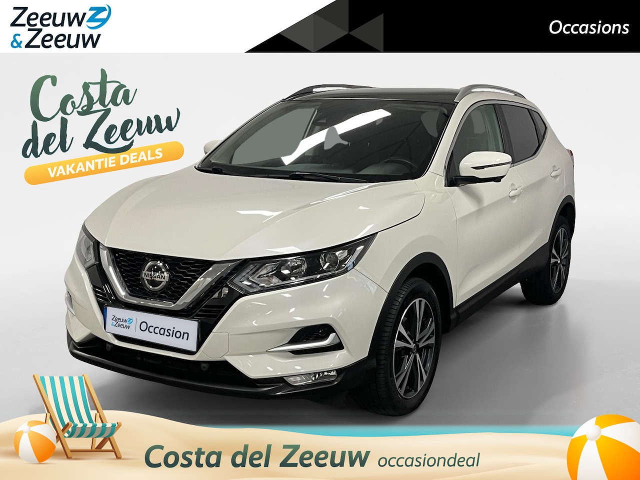 Nissan Qashqai - 1.3 DIG-T N-Connecta Navi airco camera parkeersensoren cruise cotnrole lm velgen panodak d - AutoWereld.nl