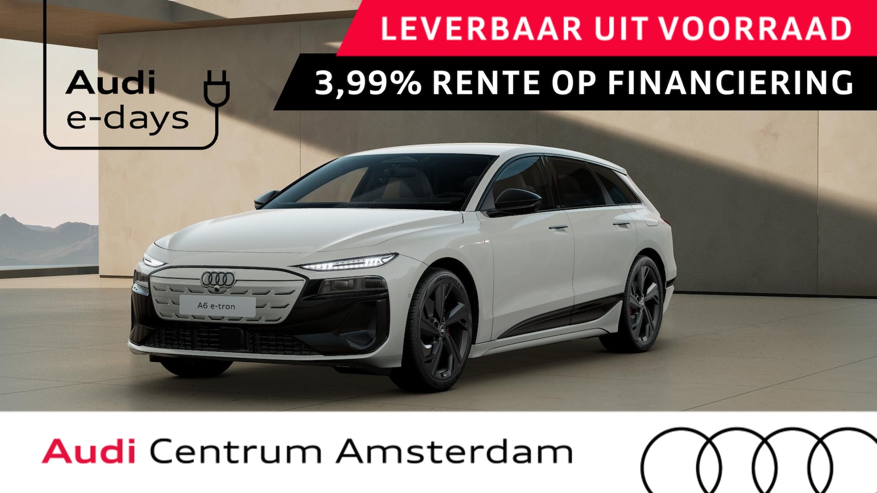 Audi A6 Avant e-tron - S edition 83 kWh privacy glass, rood gespoten remzadels, LM velgen 21" - AutoWereld.nl