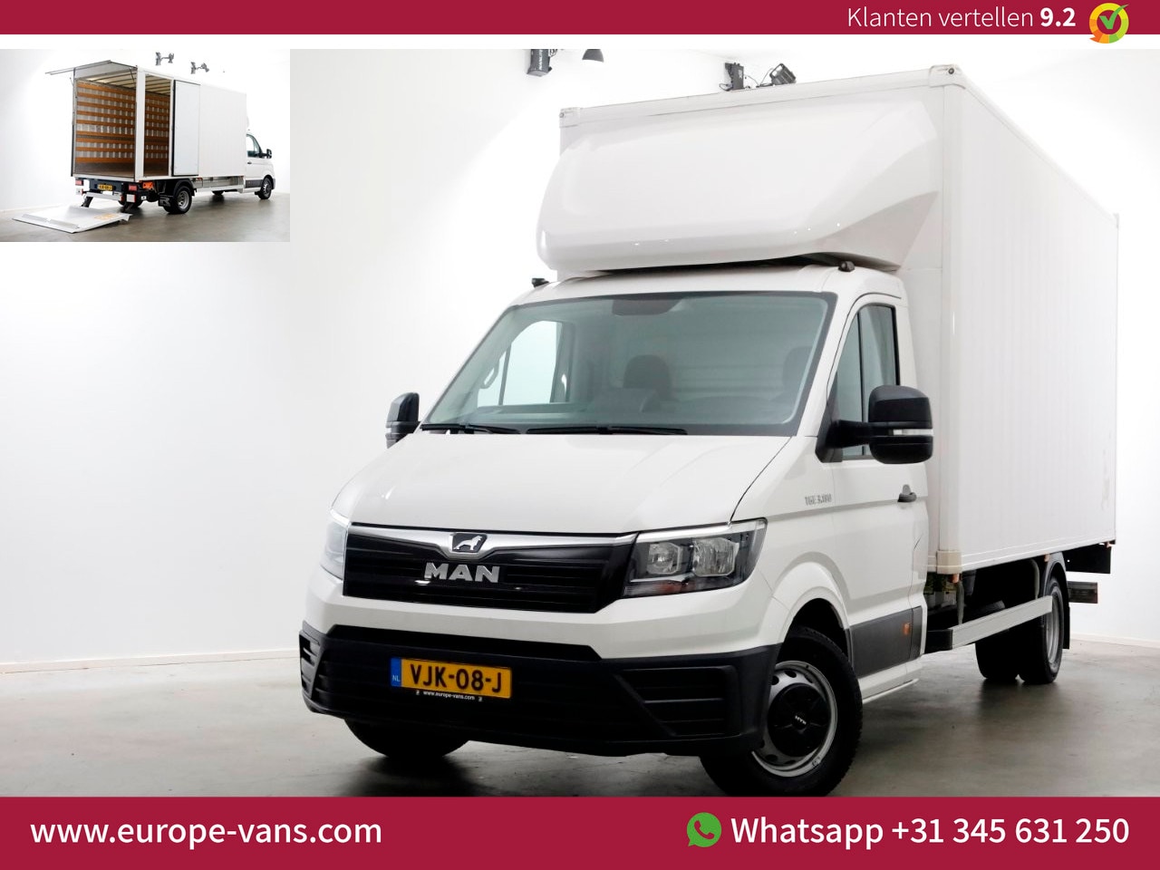 MAN TGE - 50 2.0 TDI 177pk DSG Automaat XXL Bakwagen met laadklep L465cm 02-2021 - AutoWereld.nl