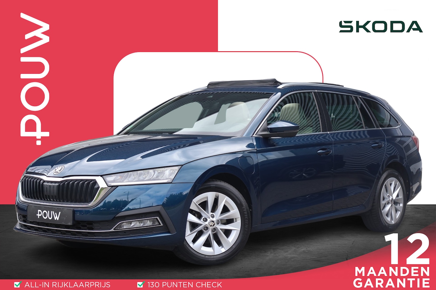 Skoda Octavia Combi - 1.4 TSI 204pk iV PHEV Business Edition Plus | SoH 96% | 17" LMV | Navigatie | Elektrisch V - AutoWereld.nl