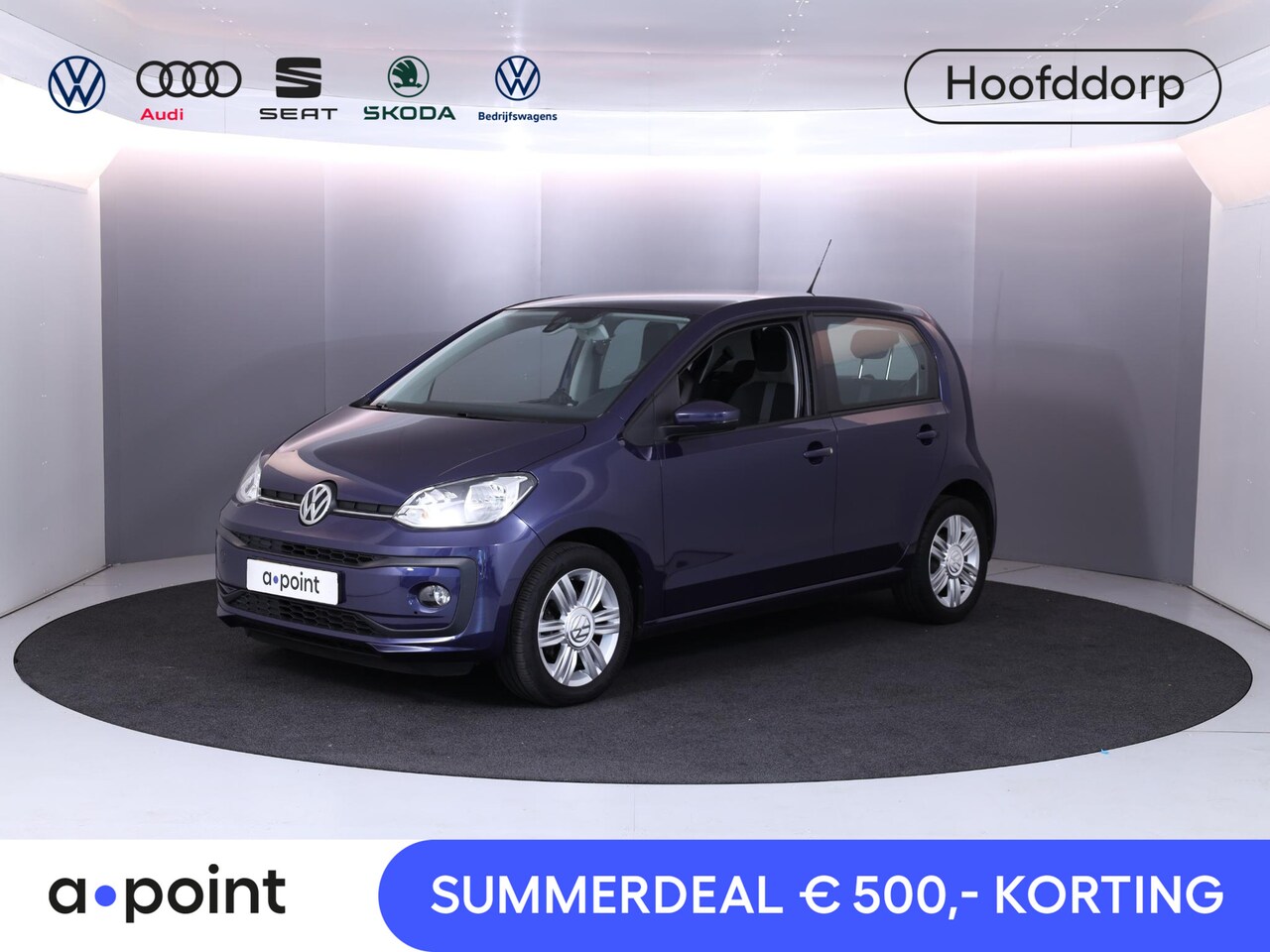 Volkswagen Up! - 1.0 BMT high up! 75pk 5bak| 15'LM-velgen| airco| cruisecontrol| parksensors achter - AutoWereld.nl
