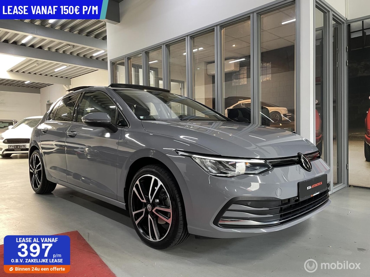 Volkswagen Golf - 1.5 eTSI Panorama Nardo Grijs Lage KM stand - AutoWereld.nl
