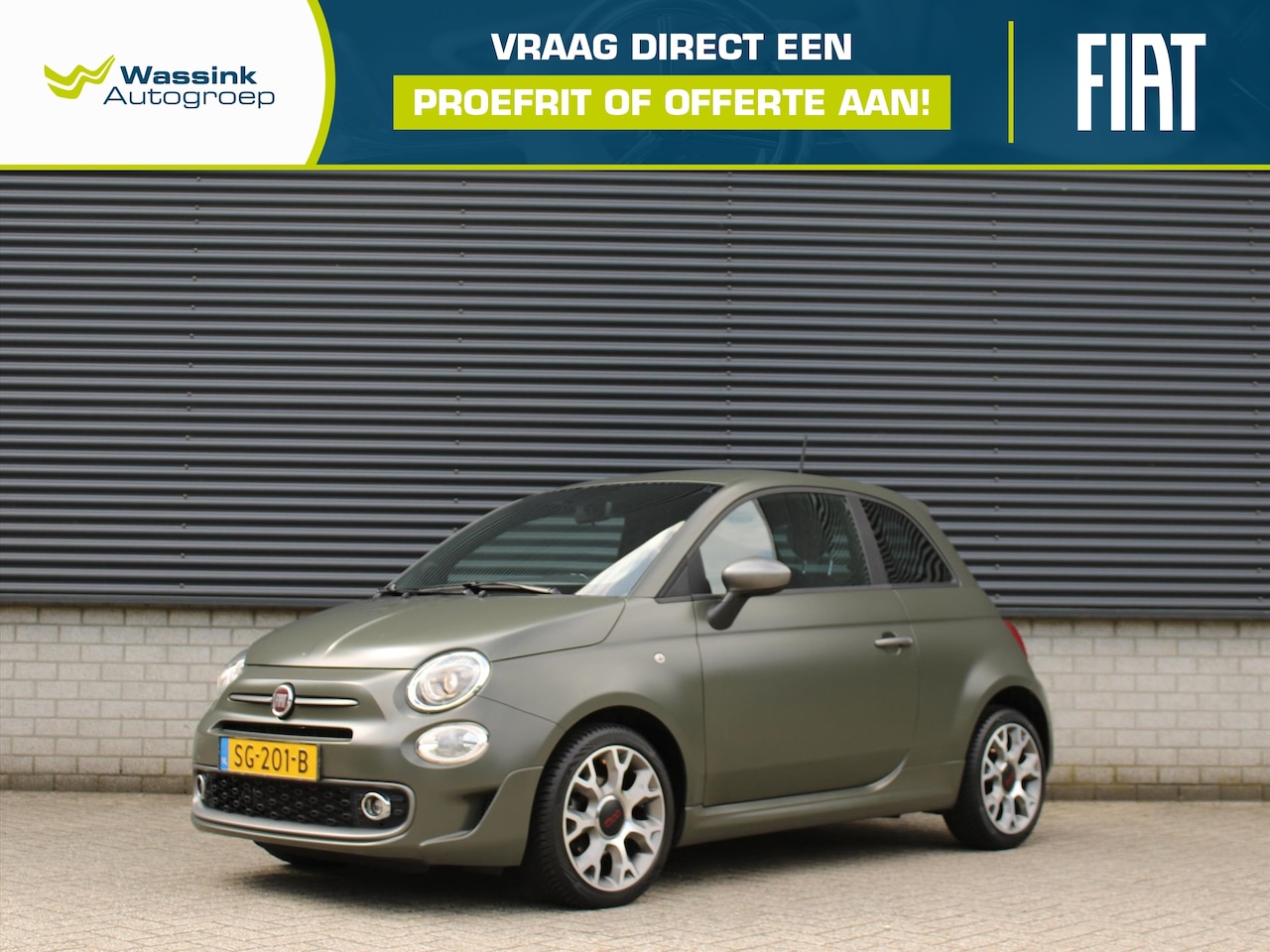 Fiat 500 - TwinAir Turbo Sport 80pk I Airco I Cruise Control I Parkeersensoren I Matte Lak - AutoWereld.nl