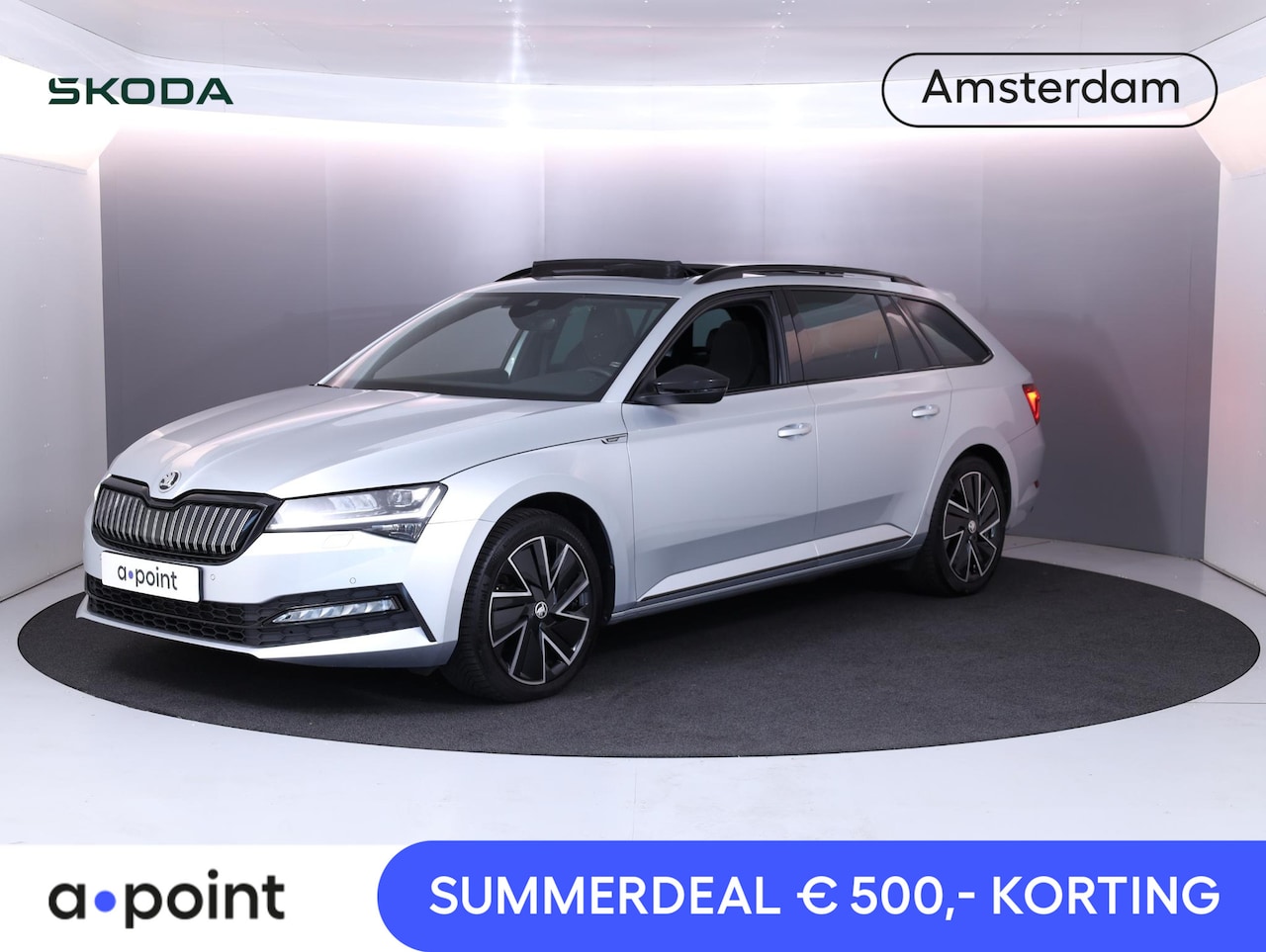 Skoda Superb Combi - 1.4 TSI iV Sportline Business 218 pk | Verlengde garantie | Navigatie | Panoramadak | Park - AutoWereld.nl