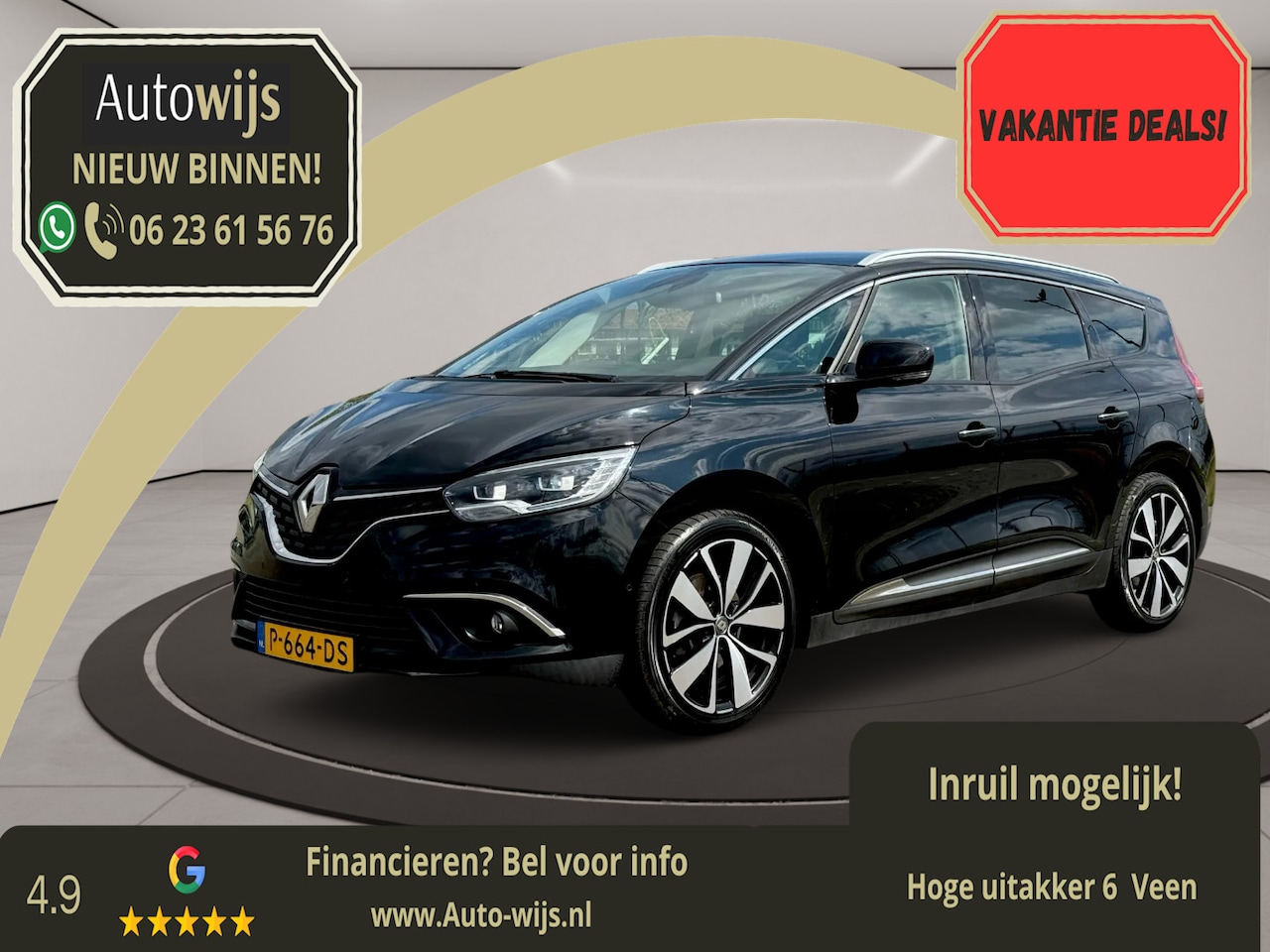 Renault Grand Scénic - 1.5 dCi Initiale Paris 7p.|AUT|Trekhaak|7-Persoon|Leder|Massage - AutoWereld.nl