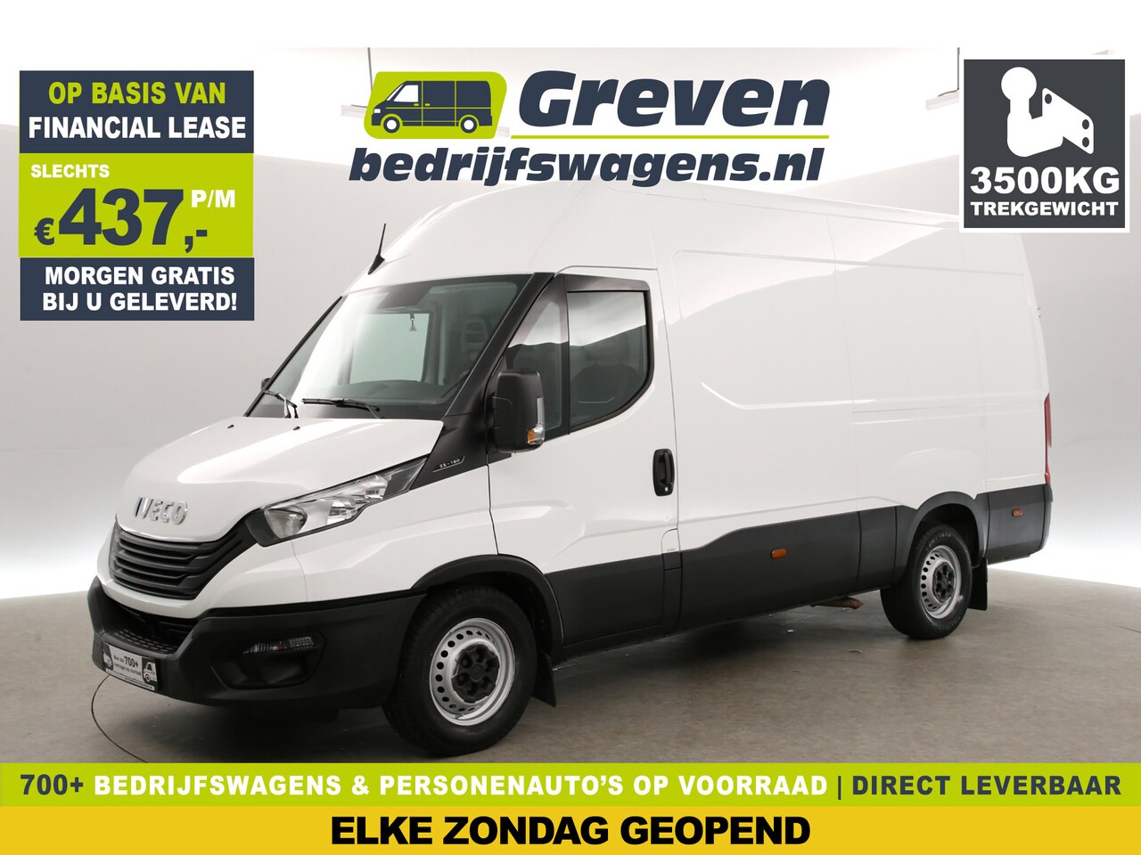 Iveco Daily - 35S16V L2H2 157PK 3500kg Trekgew. Airco 3 Persoons Elektrpakket - AutoWereld.nl