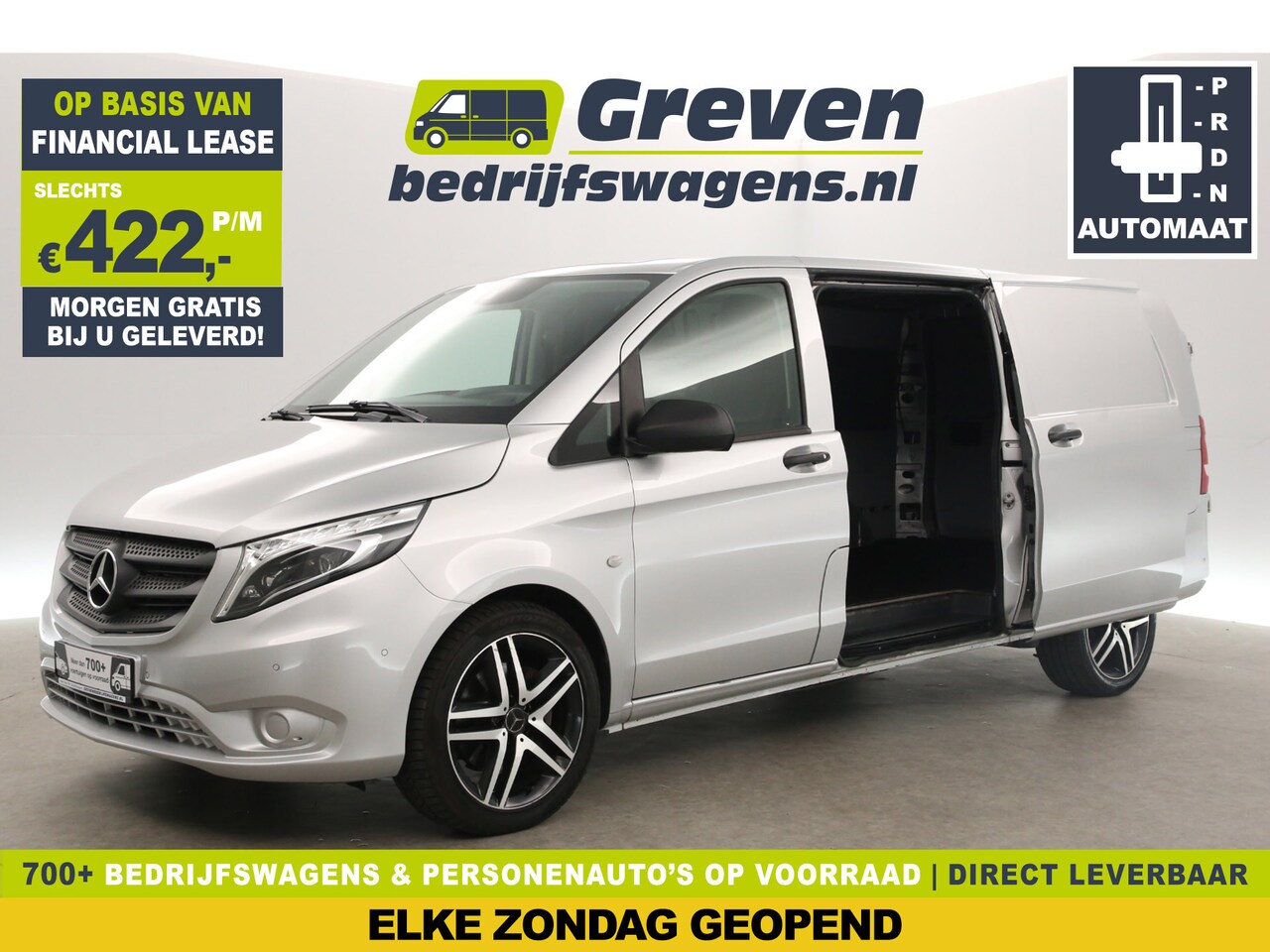 Mercedes-Benz Vito - 119 CDI Extra Lang 191PK Automaat Airco Camera Cruise 2xSchuifdeur Carplay Navi PDC LED 19 - AutoWereld.nl