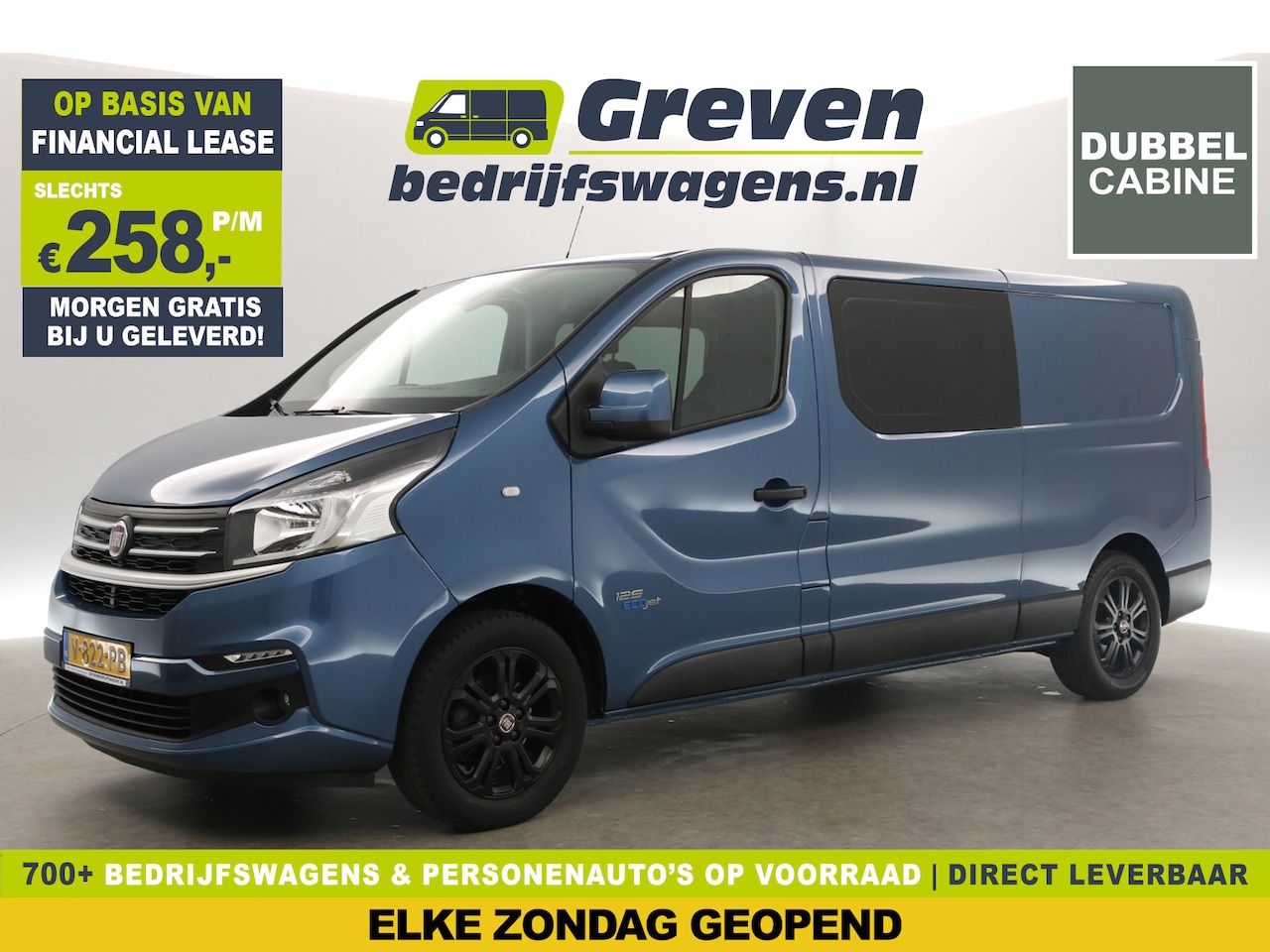 Fiat Talento - 1.6 EcoJet L2H1 Dubbele Cabine | 5 Persoons | Airco Cruise Camera Navigatie PDC 17"LMV Tre - AutoWereld.nl