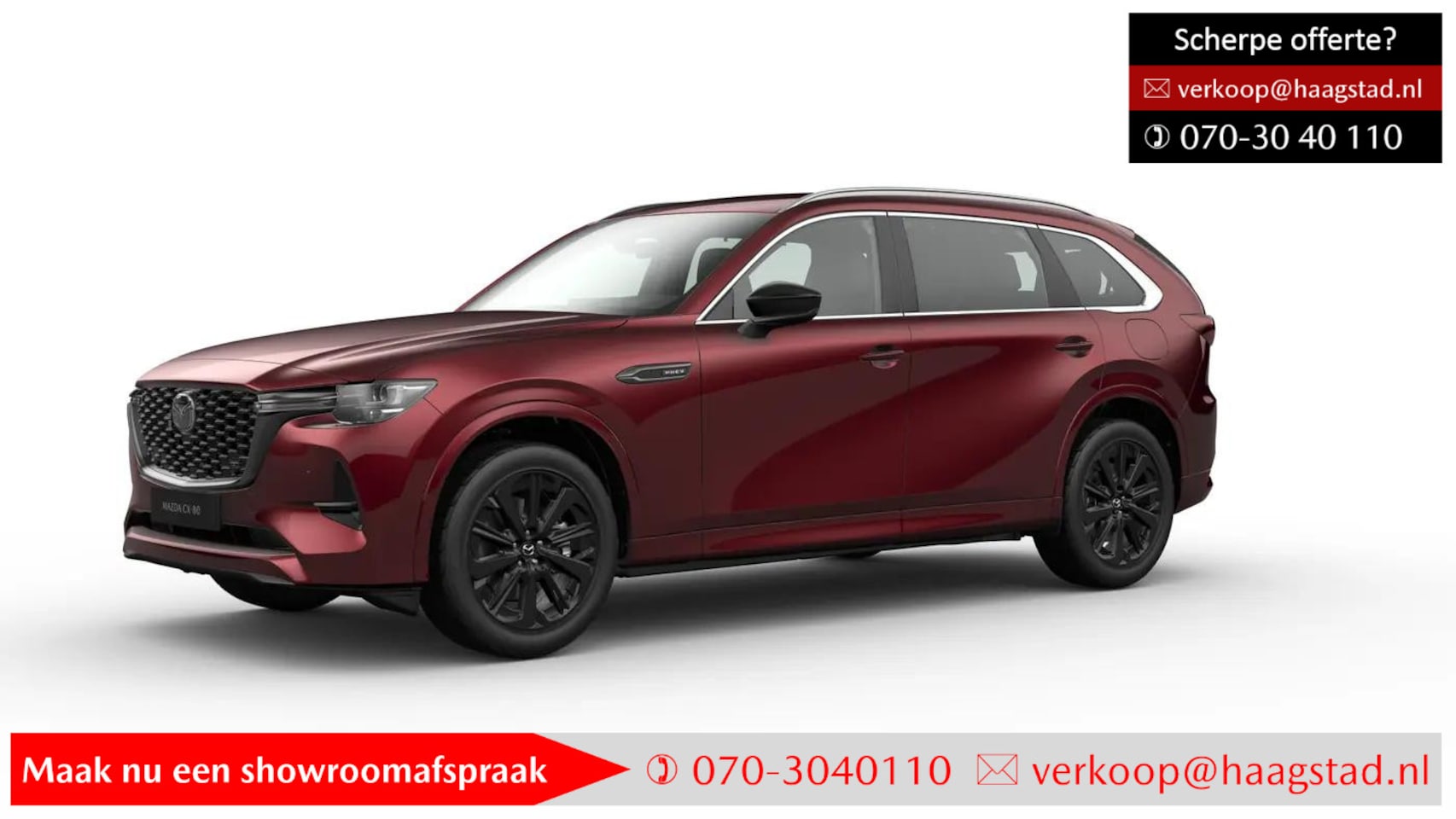 Mazda CX-80 - 2.5 e-SkyActiv PHEV Homura PANO Haagstad netto deal! (huidige nieuwprijs €72.290) - AutoWereld.nl