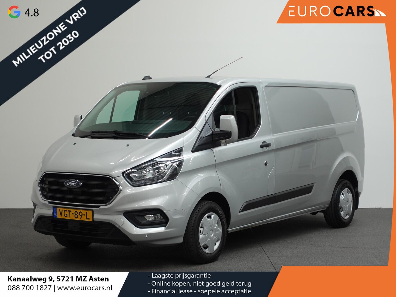 Ford Transit Custom - 131pk L2H1 Trend Trekhaak Camera Cruise control Airco Parkeersensoren 3-Zits Euro6 - AutoWereld.nl