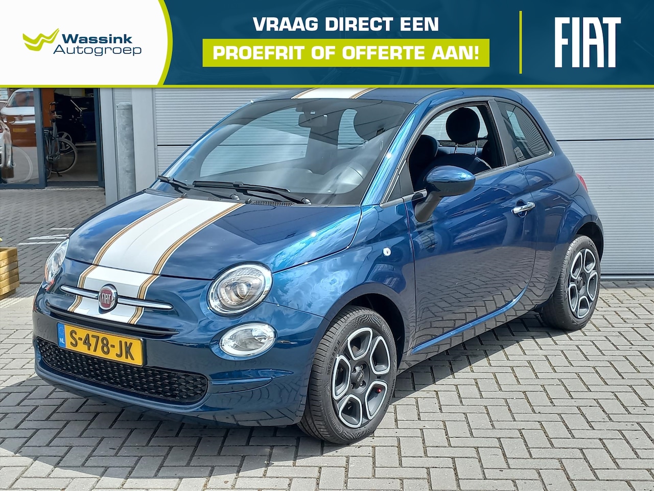 Fiat 500 - 1.0 70pk Hybrid Club | Airconditioning | Navigatie via Apple/Android | Cruise control | Sp - AutoWereld.nl