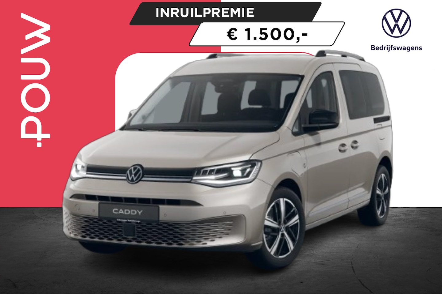 Volkswagen Caddy - Bedrijfswagens Combi 1.5 eHybrid 115pk | Park Assist | Trekhaak - AutoWereld.nl